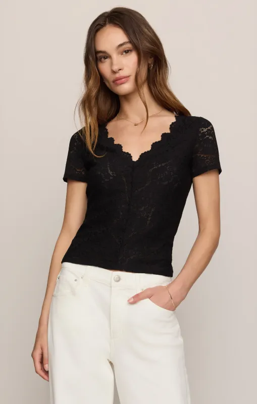 Audrey Lace Short Sleeve Top made by Z Supply