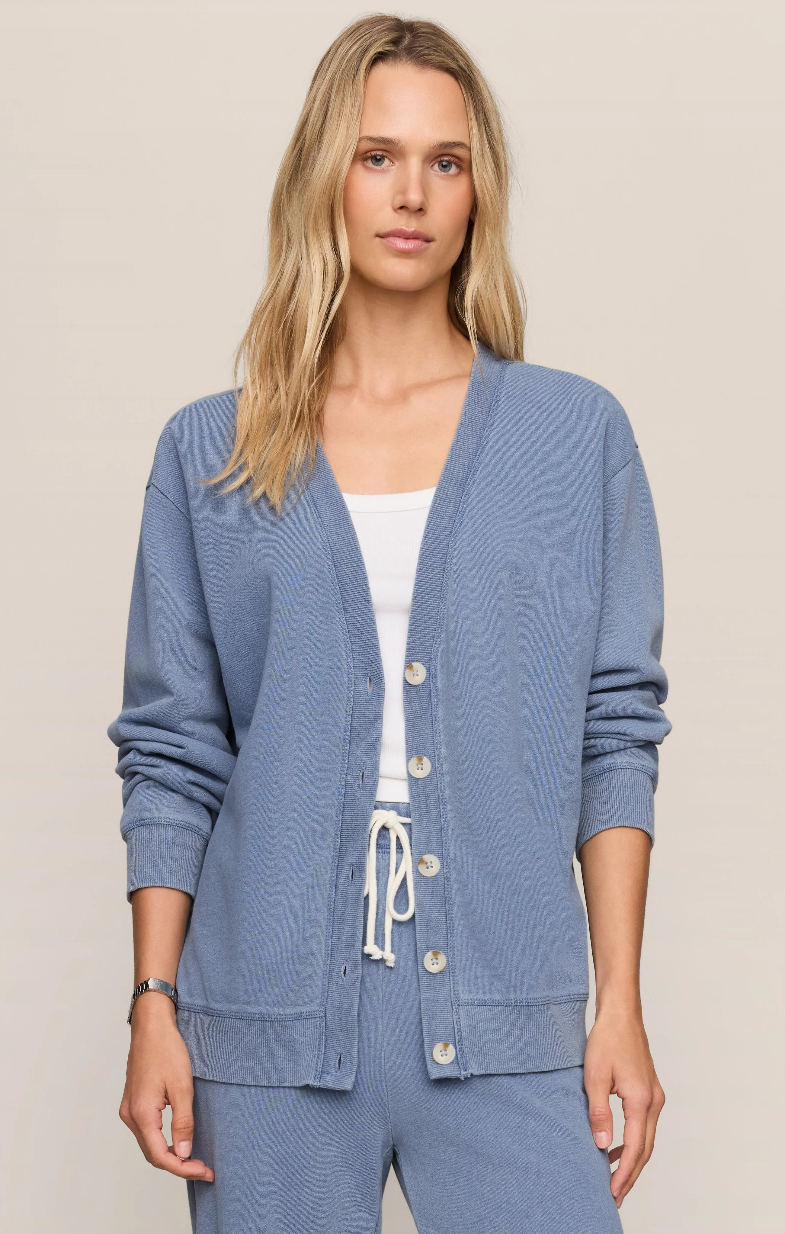 Dazed End Knit Denim Cardigan sold by Z Supply