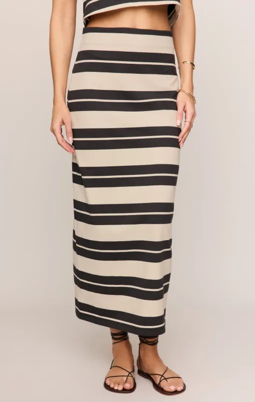 Gail Striped Midi Skirt made by Z Supply