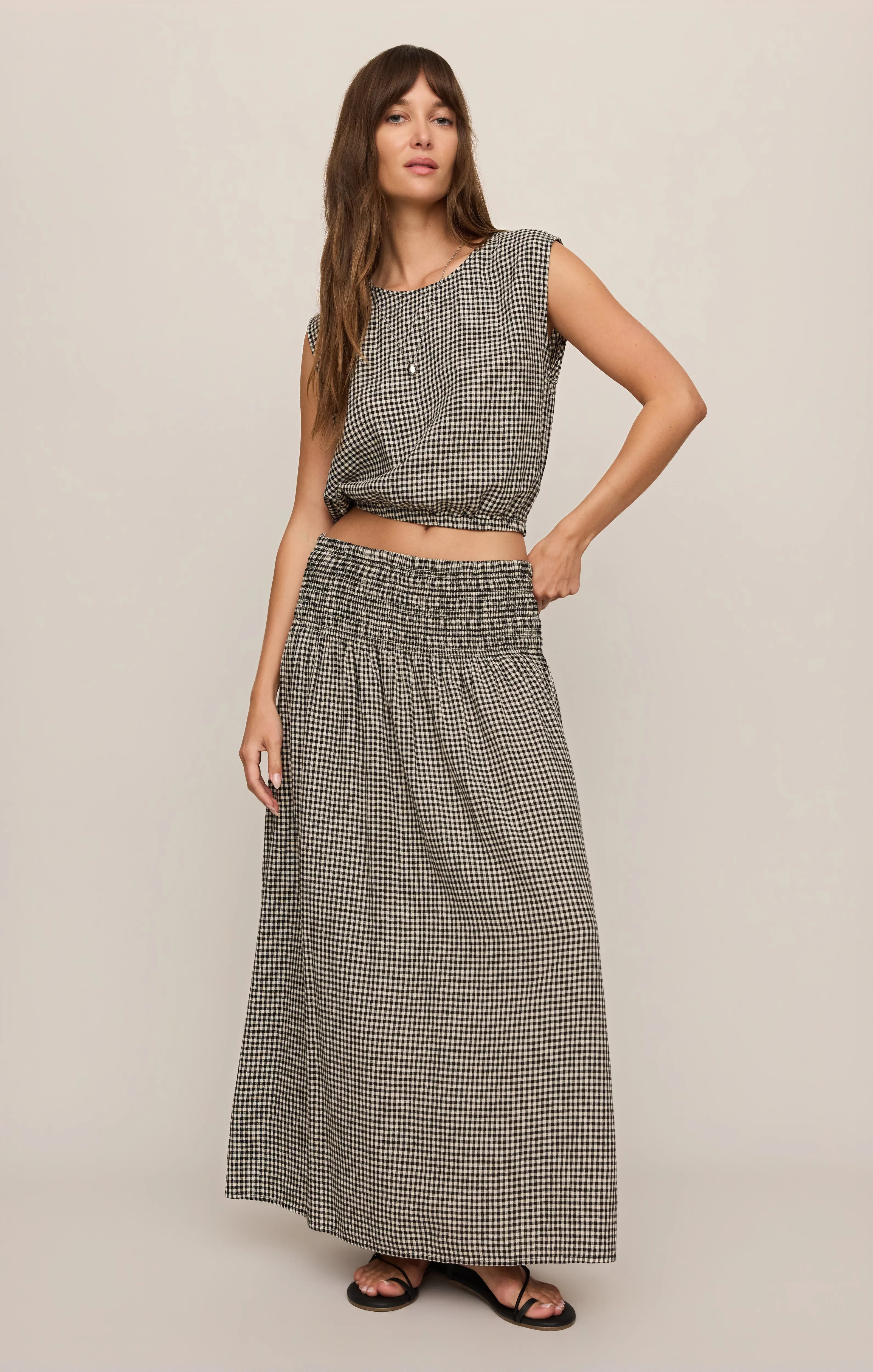 Merit Cropped Gingham Linen Top sold by Z Supply product image thumbnail 5