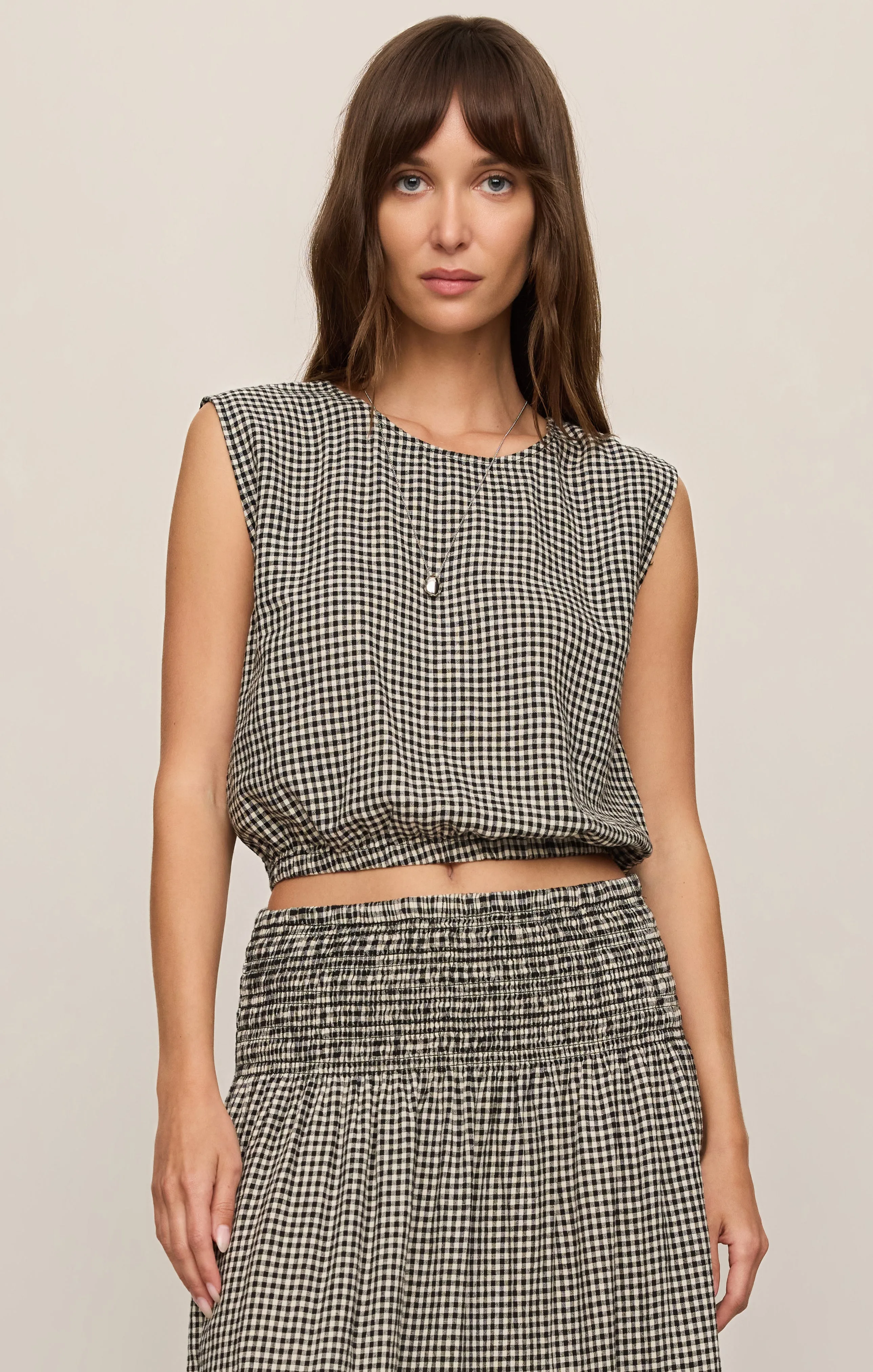 Merit Cropped Gingham Linen Top sold by Z Supply product image thumbnail 2
