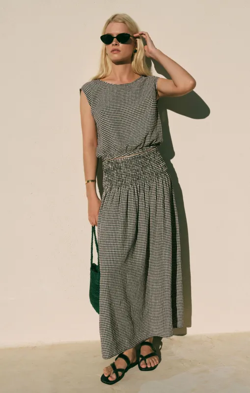 Brooke Gingham Linen Maxi Skirt made by Z Supply