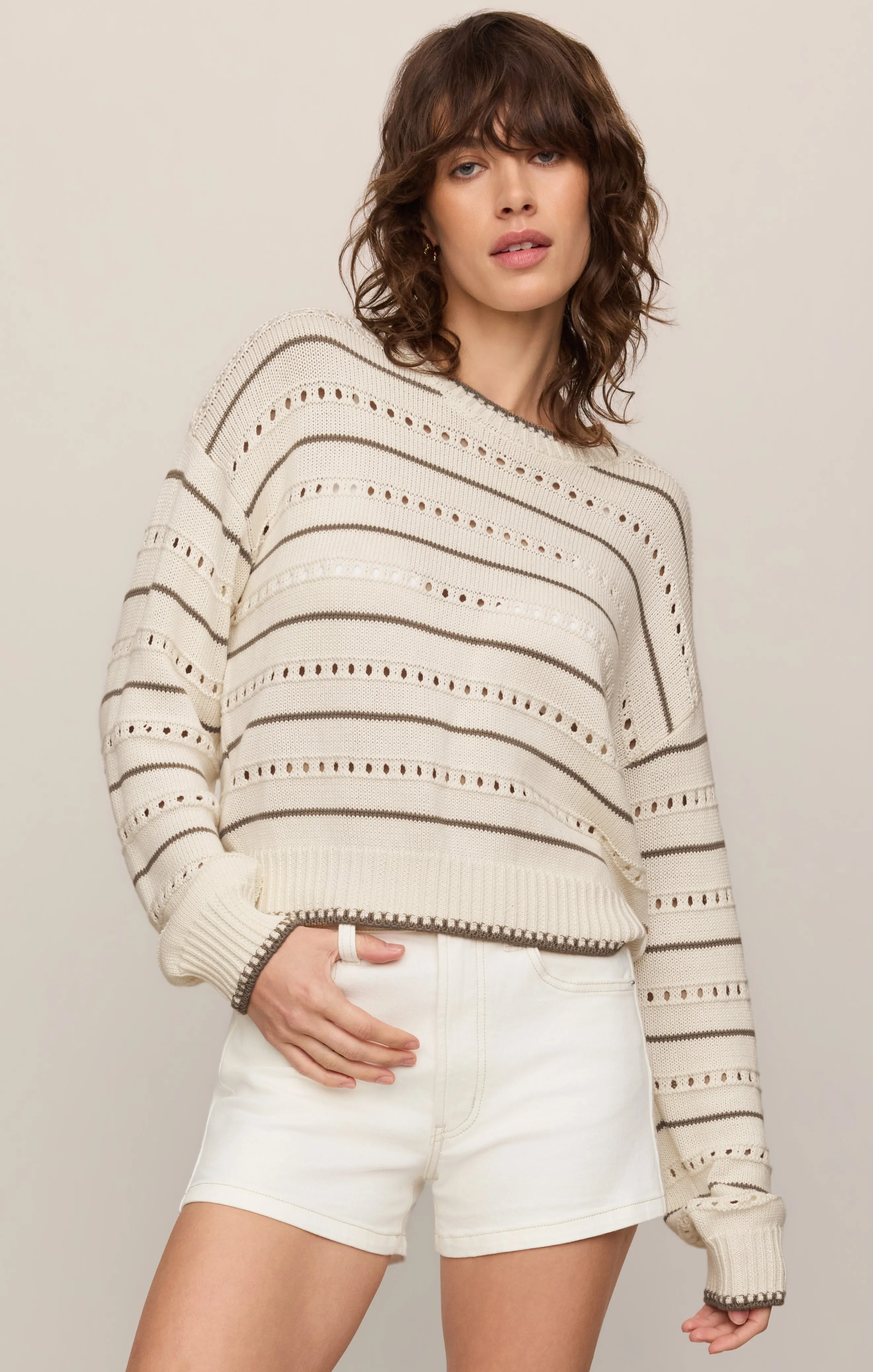Darby Stripe Pointelle Sweater sold by Z Supply