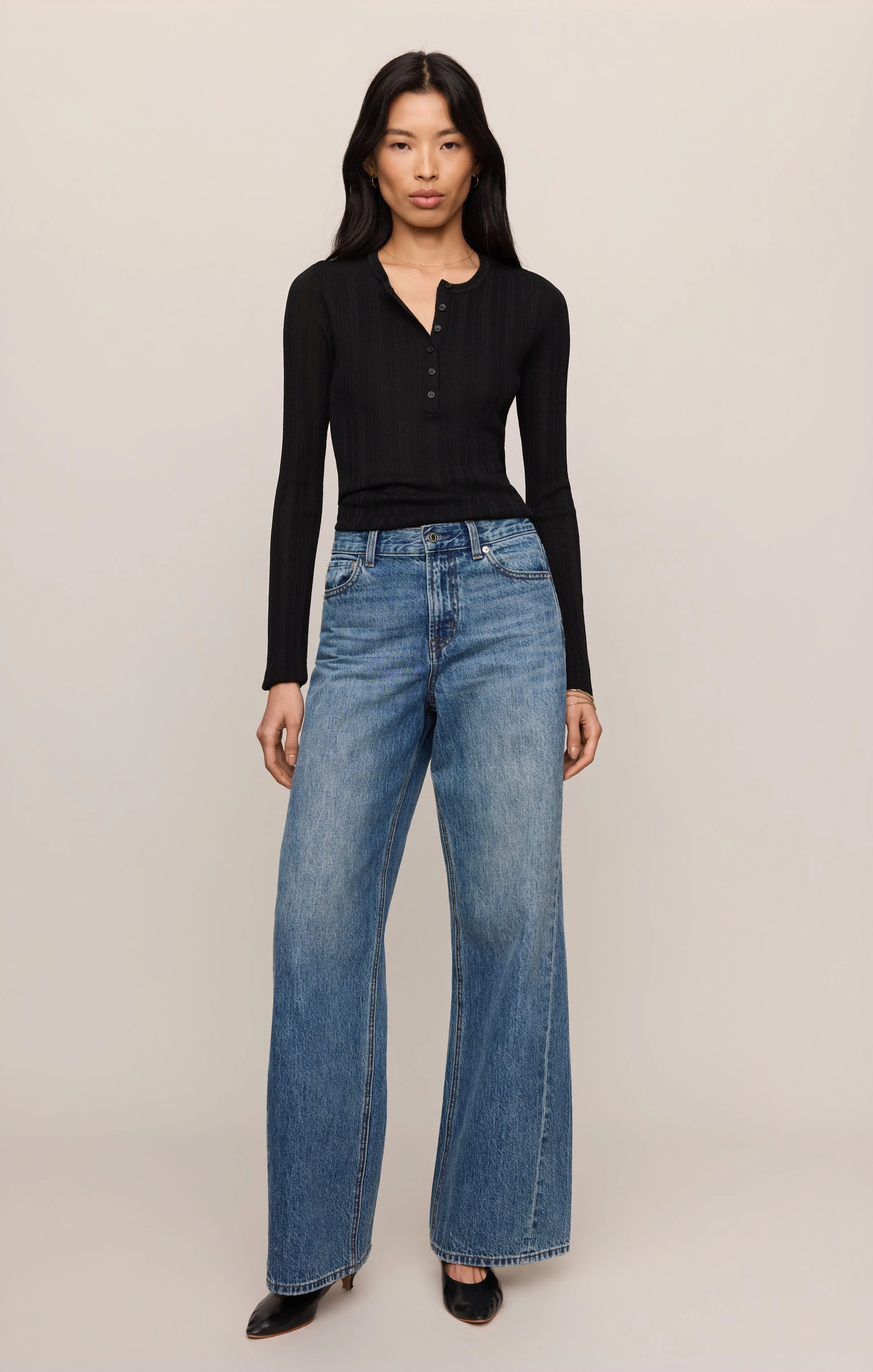 Rowena Fine Knit Henley sold by Z Supply product image thumbnail 4