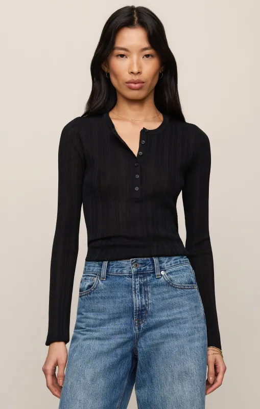 Rowena Fine Knit Henley made by Z Supply
