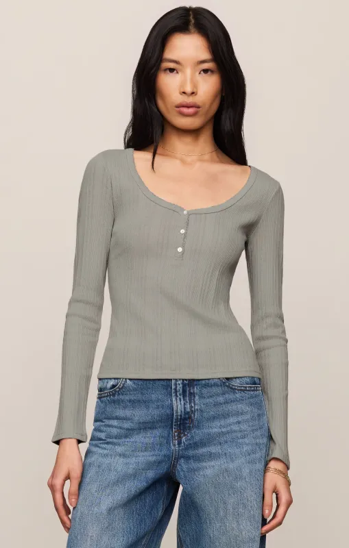 Audri Pointelle Henley Top made by Z Supply