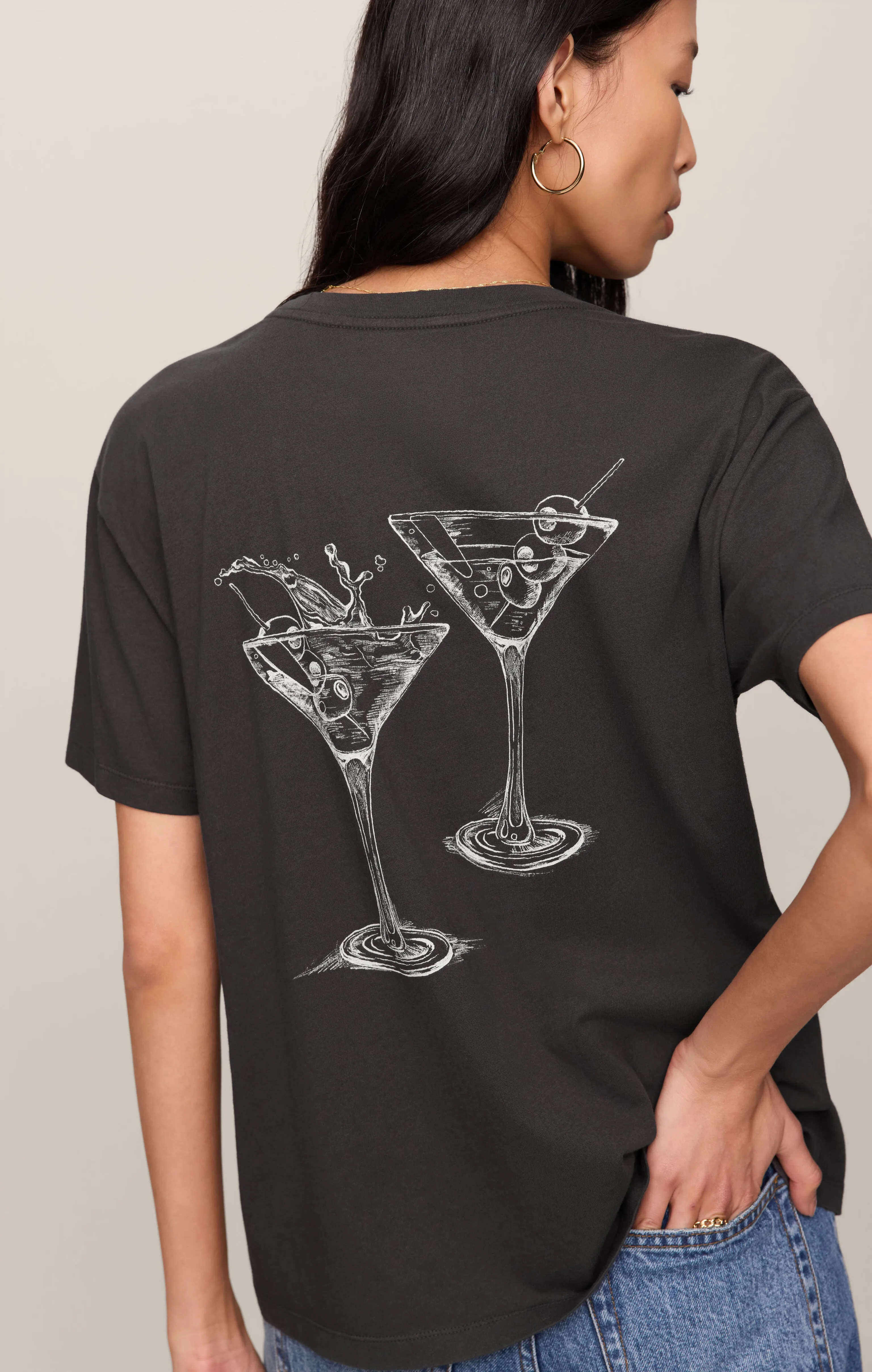 Martini Graphic Boyfriend Tee sold by Z Supply product image thumbnail 5