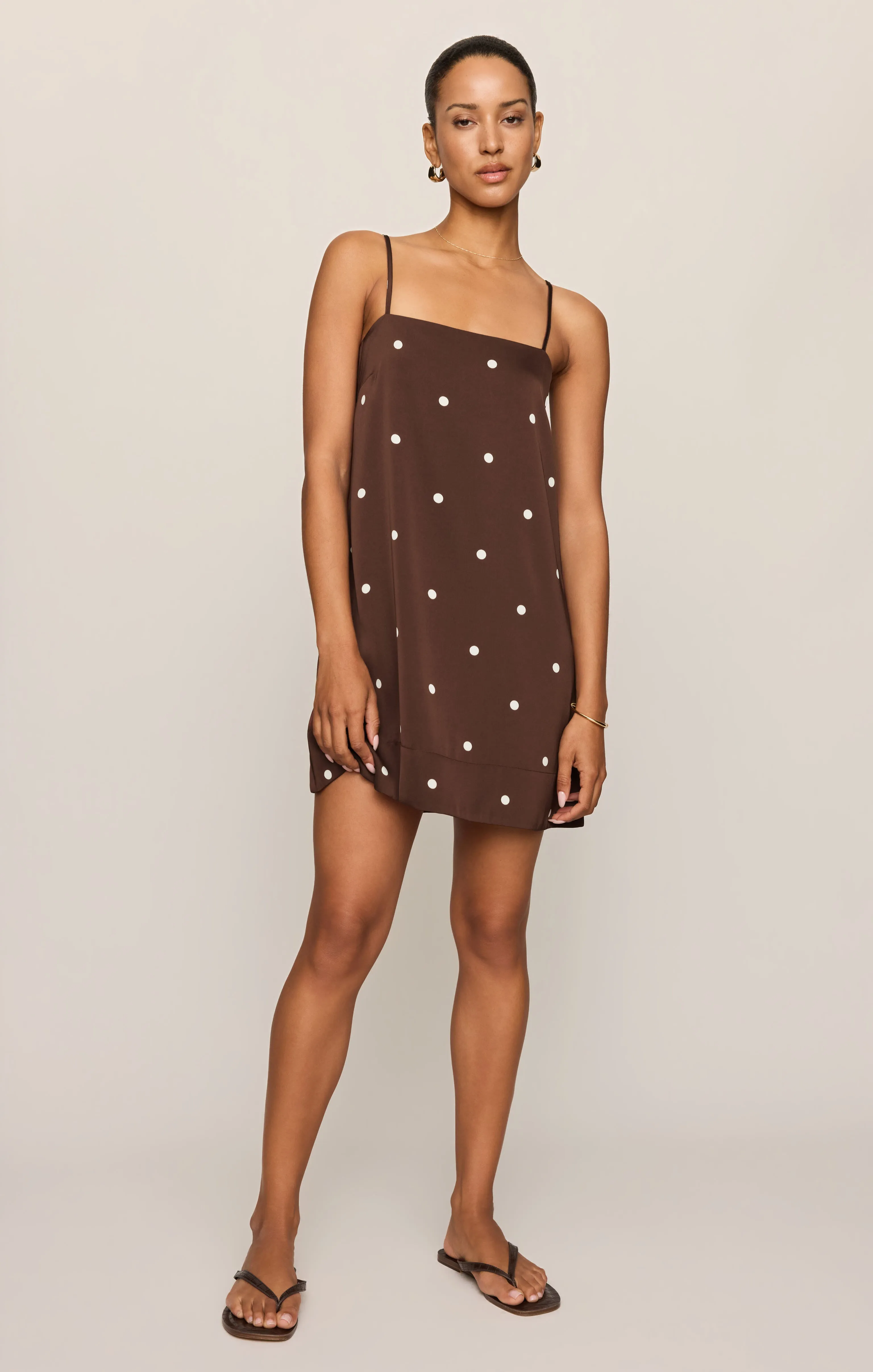 Maude Satin Dot Mini Dress sold by Z Supply product image thumbnail 4