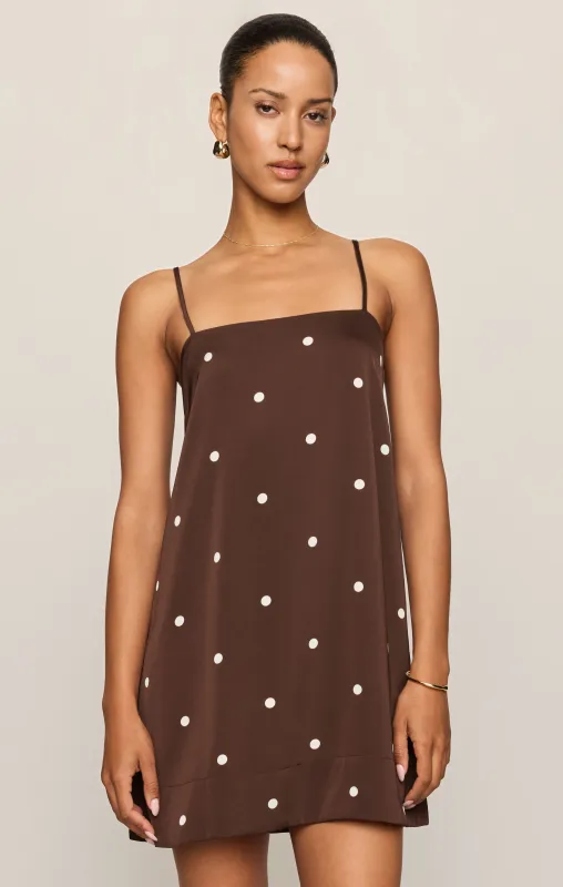 Maude Satin Dot Mini Dress made by Z Supply