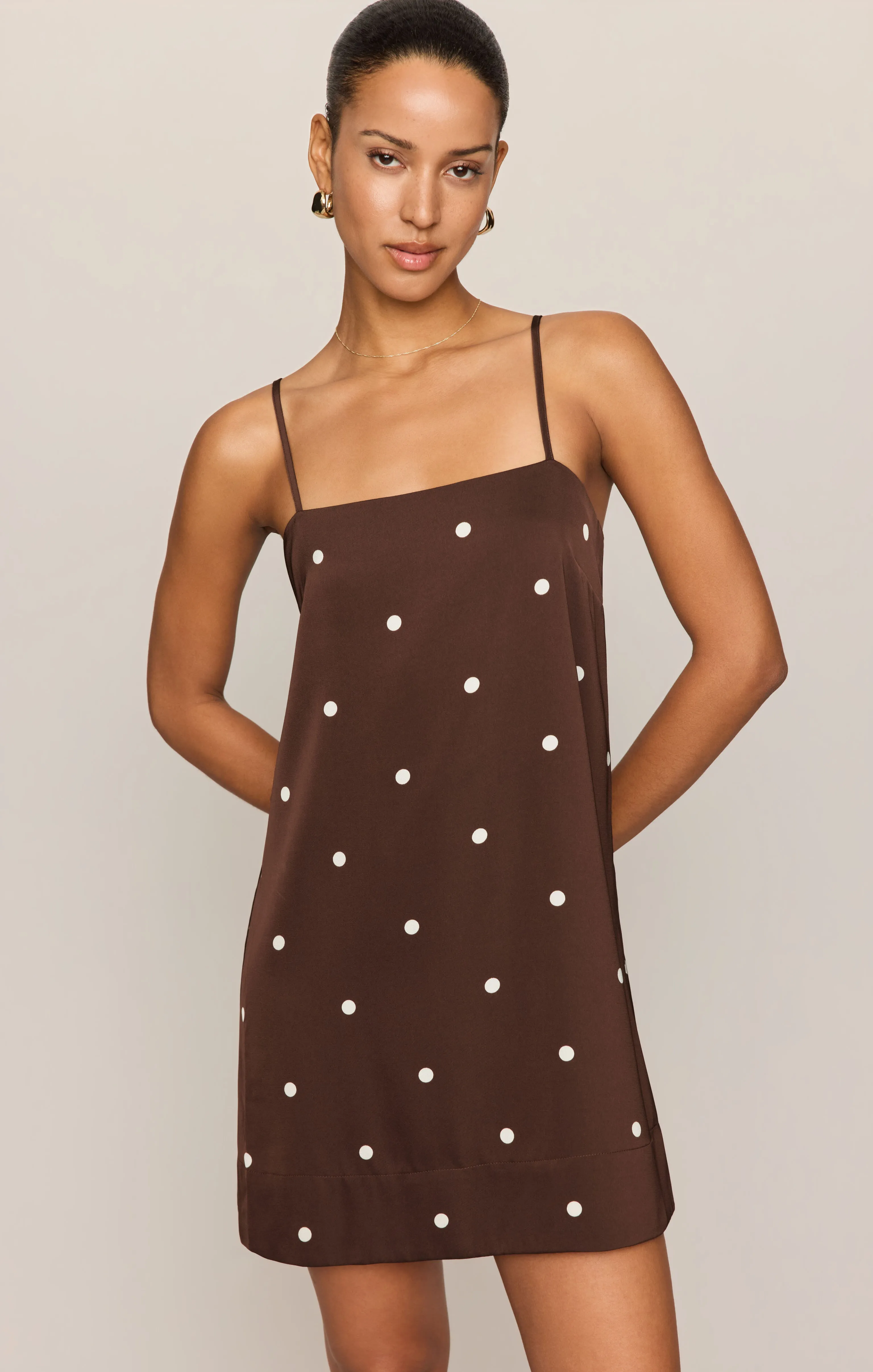 Maude Satin Dot Mini Dress sold by Z Supply product image thumbnail 3