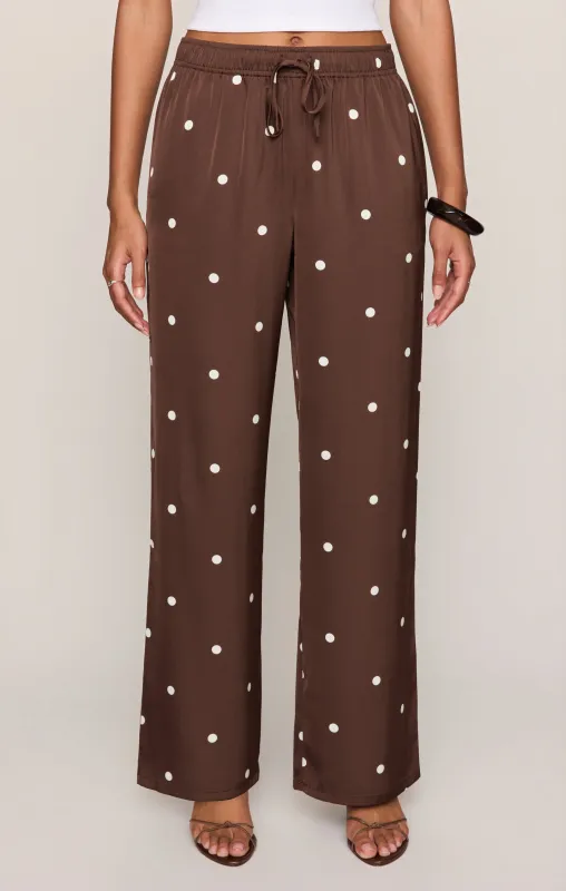 Lara Satin Dot Wide Leg Pant made by Z Supply