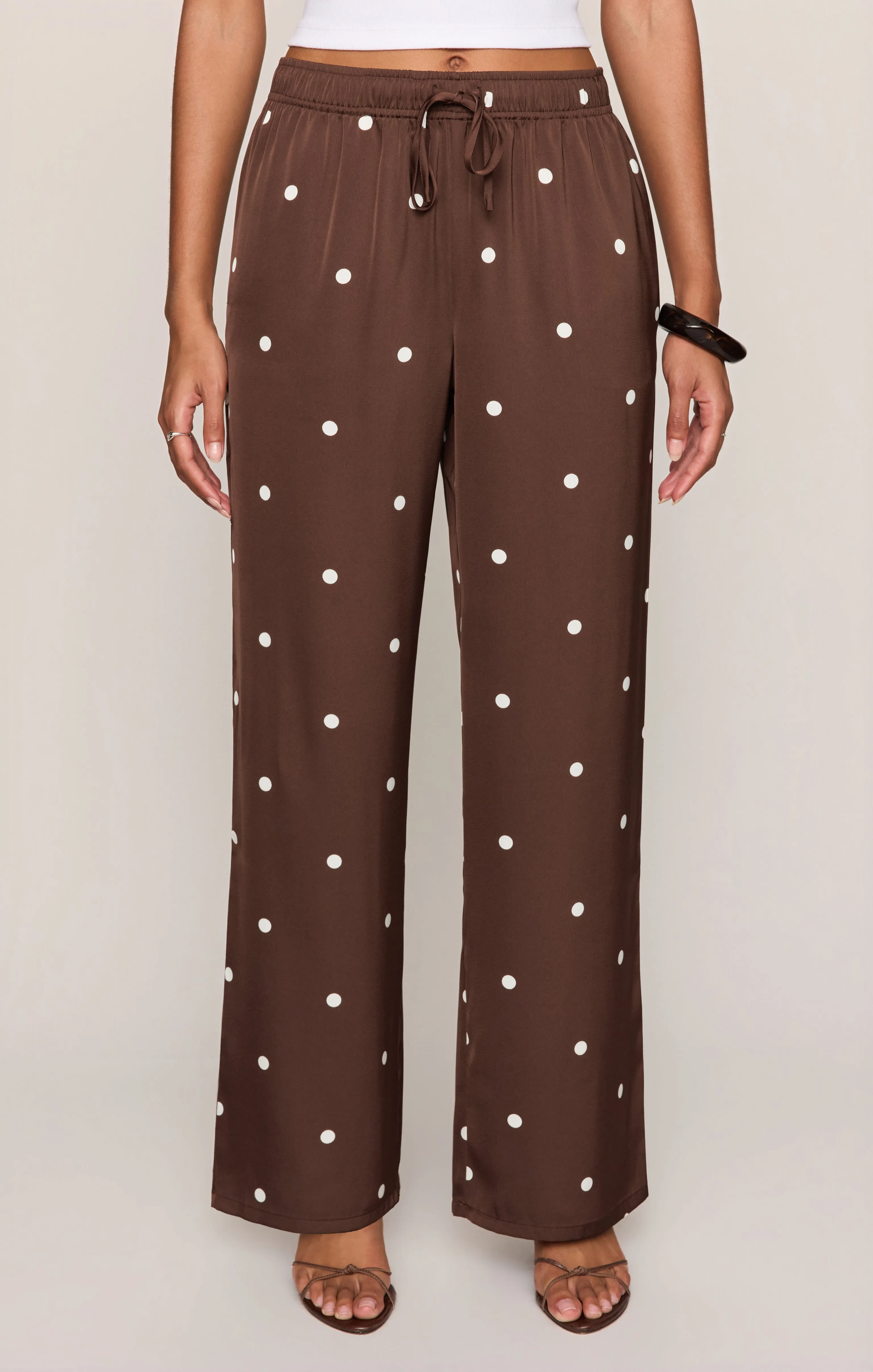 Lara Satin Dot Wide Leg Pant sold by Z Supply