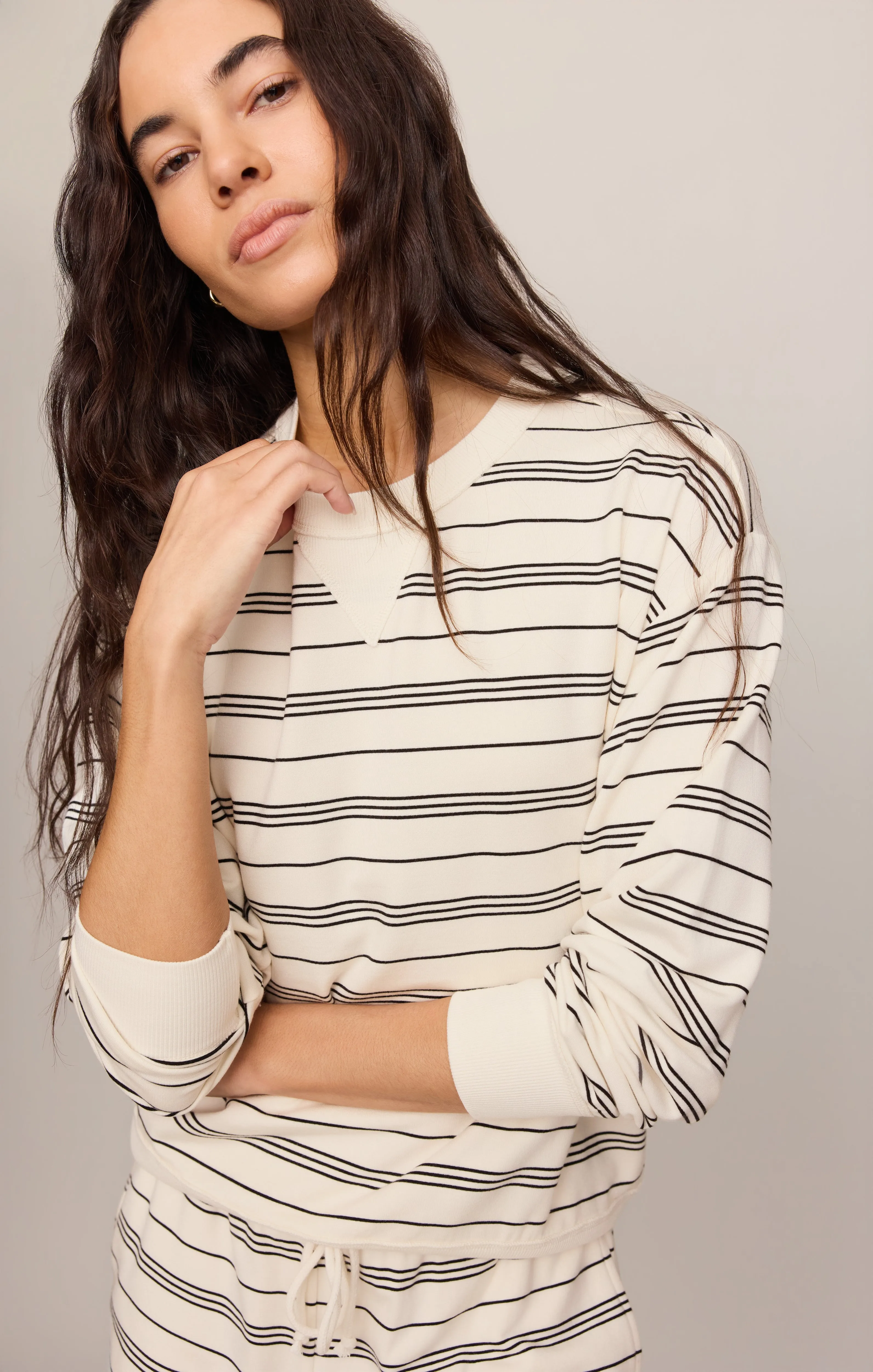 Stand Out Striped Fleece Sweatshirt sold by Z Supply product image thumbnail 3