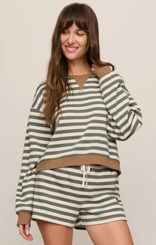 Low Key Stripe Sweatshirt made by Z Supply