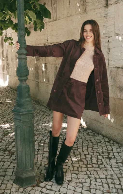 Perri Suede Mini Skirt made by Z Supply