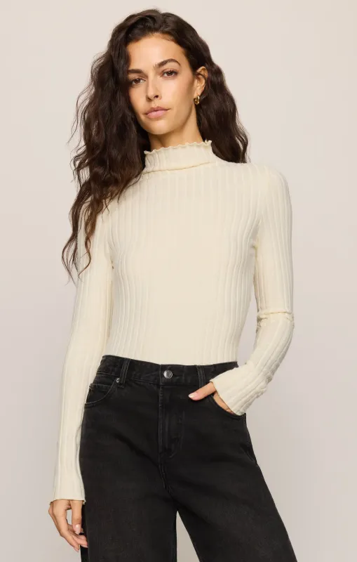 Hattie Silky Rib Mock Neck Top made by Z Supply
