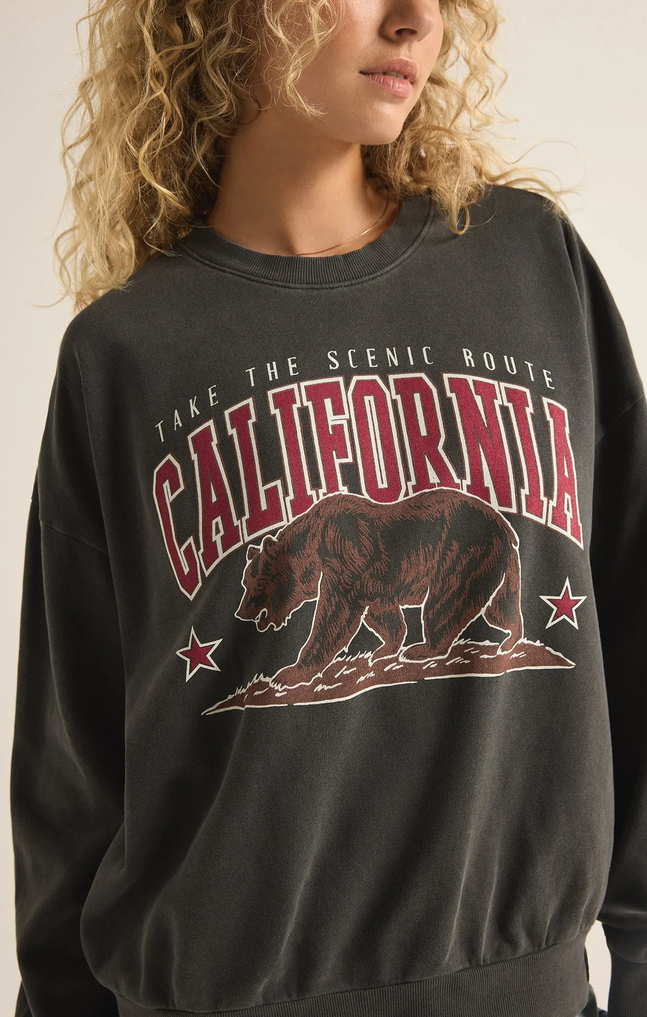 Cali Bear Sunday Sweatshirt sold by Z Supply product image thumbnail 5