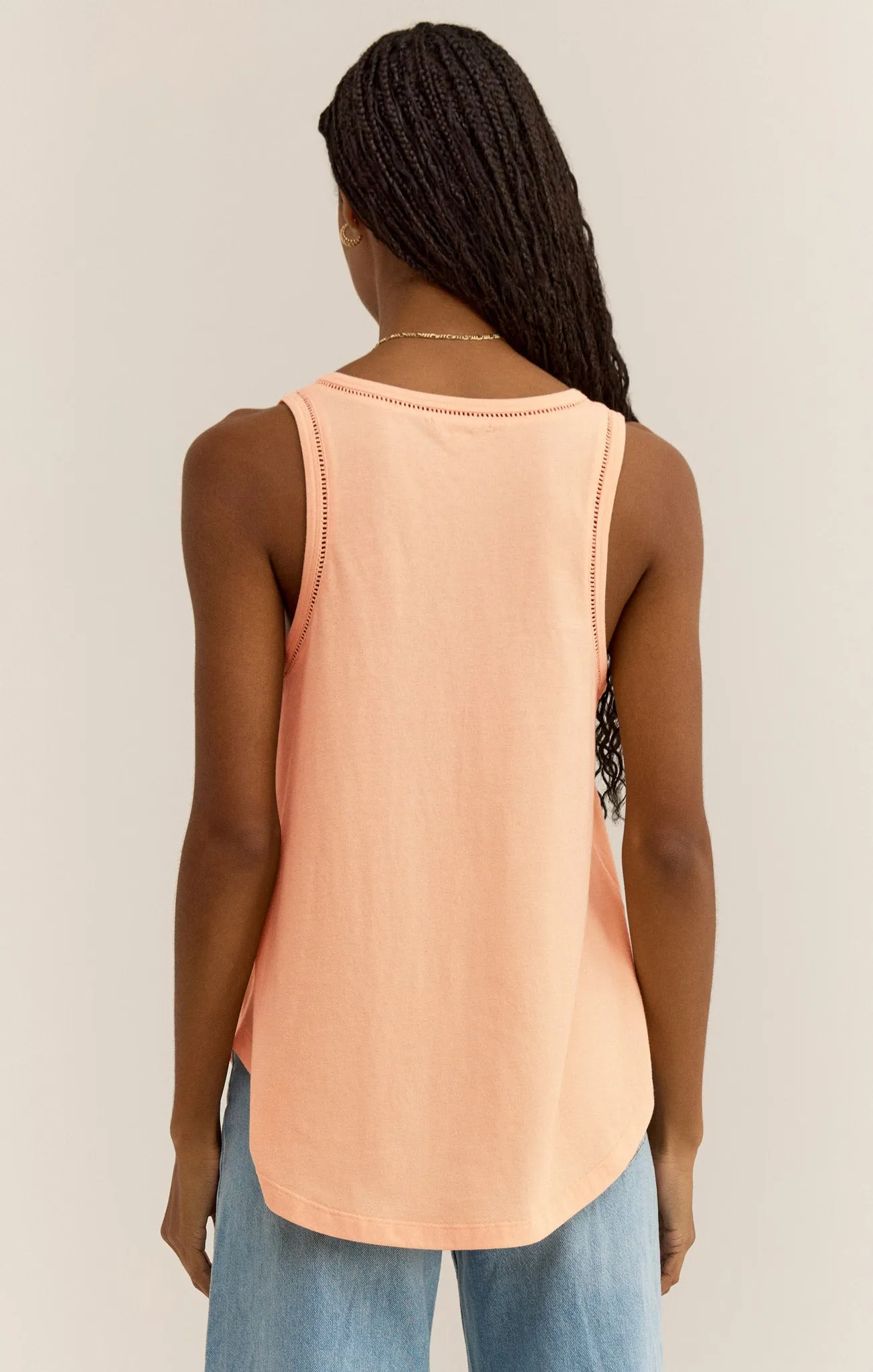 Vagabond Lace Trim V-Neck Tank sold by Z Supply product image thumbnail 2
