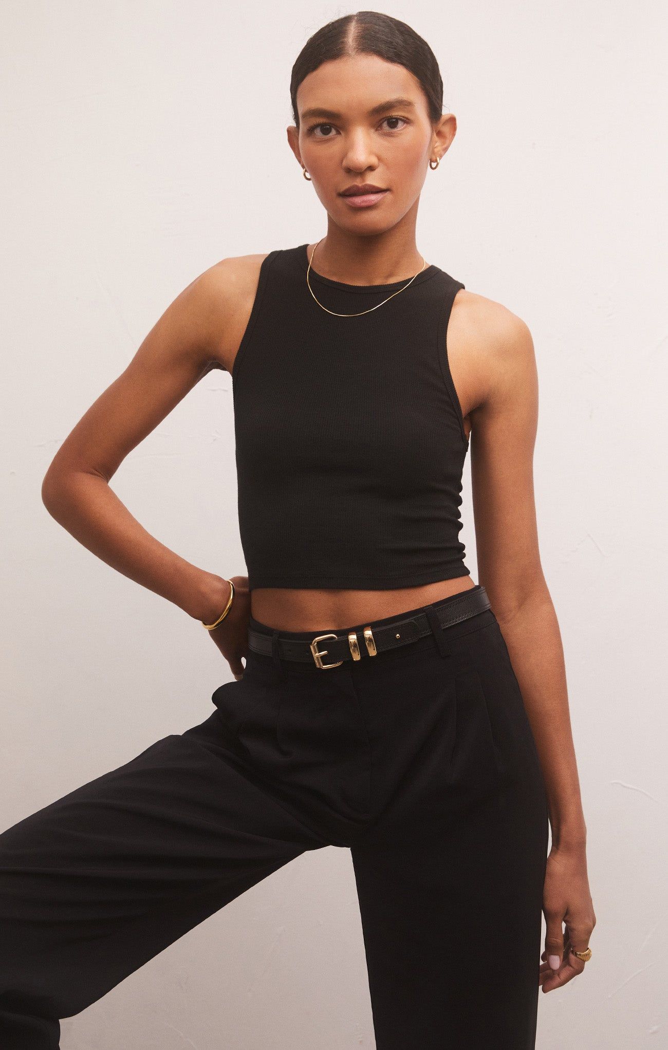 Hannah Cropped Rib Tank sold by Z Supply