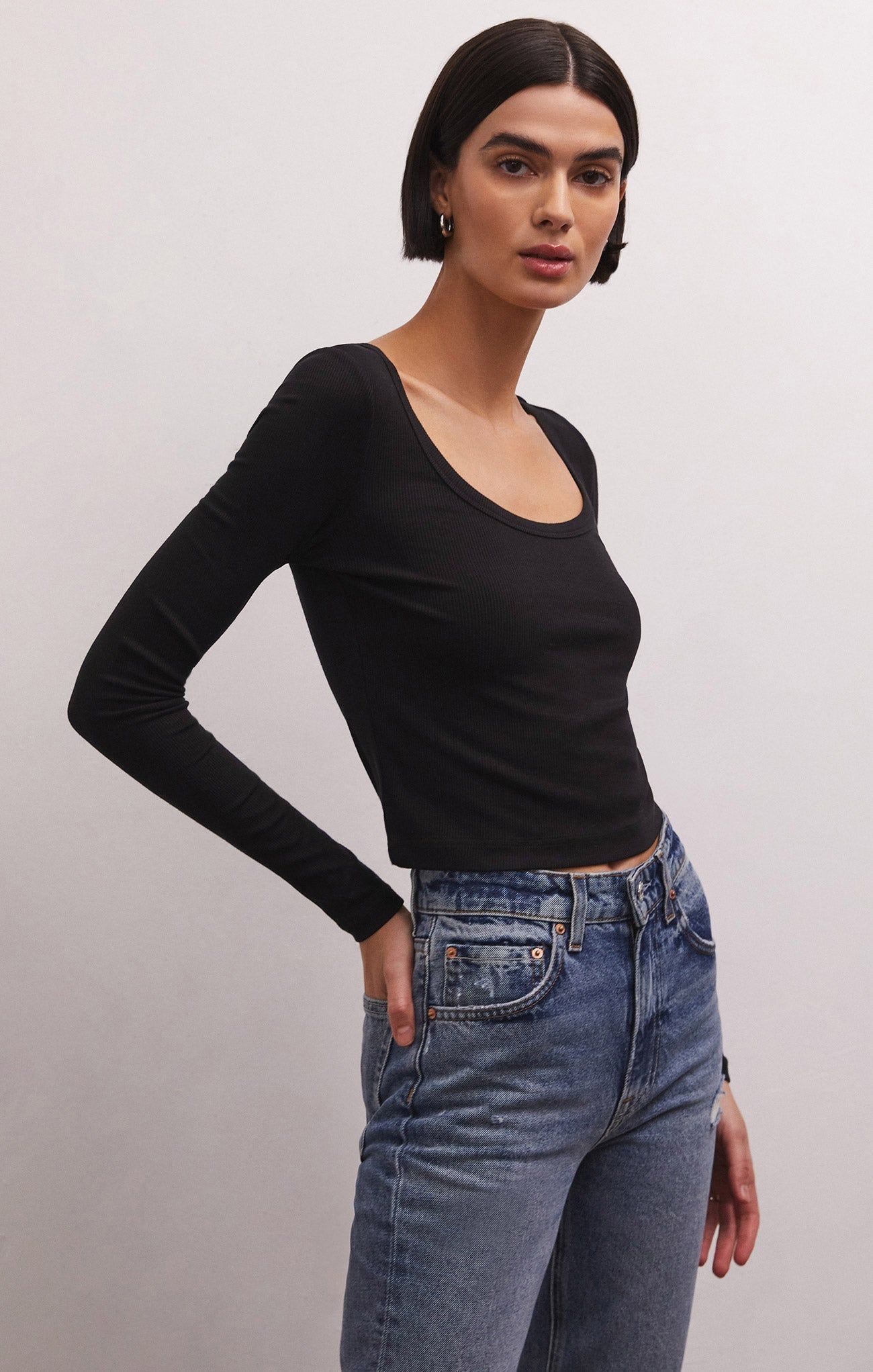 Shania Rib Long Sleeve Top sold by Z Supply