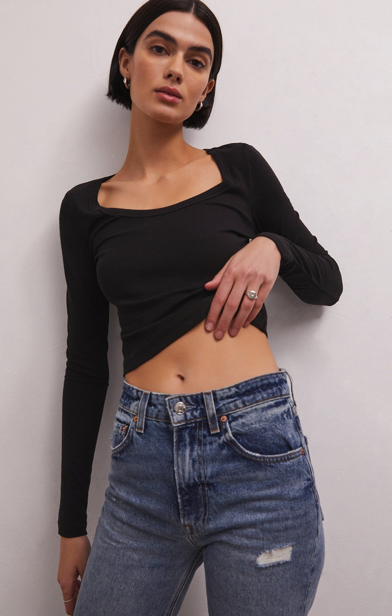 Shania Rib Long Sleeve Top sold by Z Supply product image thumbnail 5