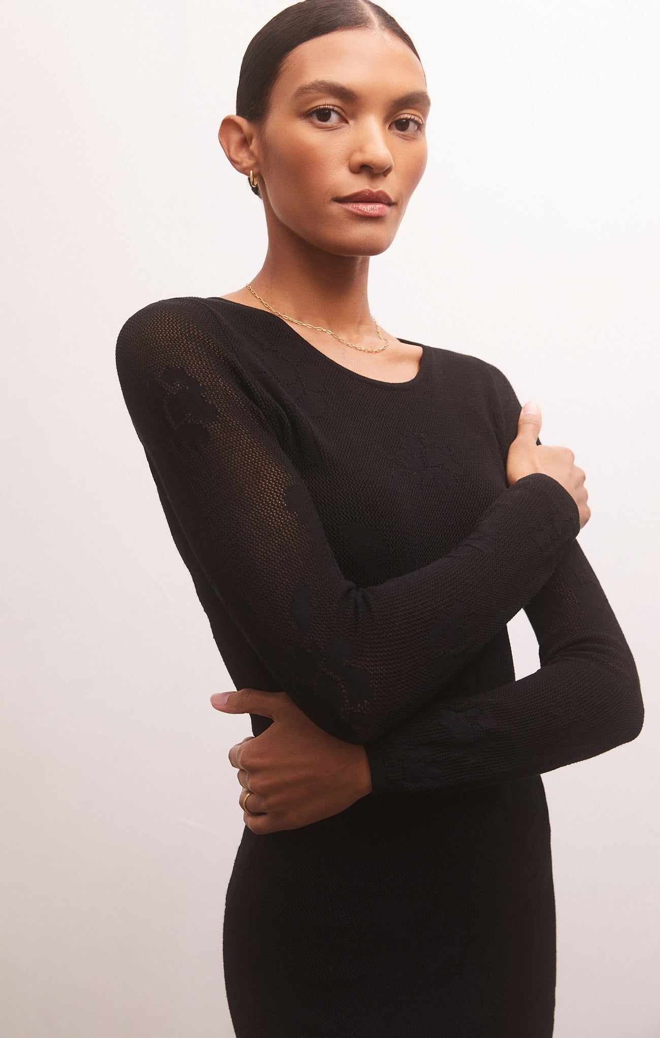 Liza Sweater Mesh Midi Dress sold by Z Supply product image thumbnail 4