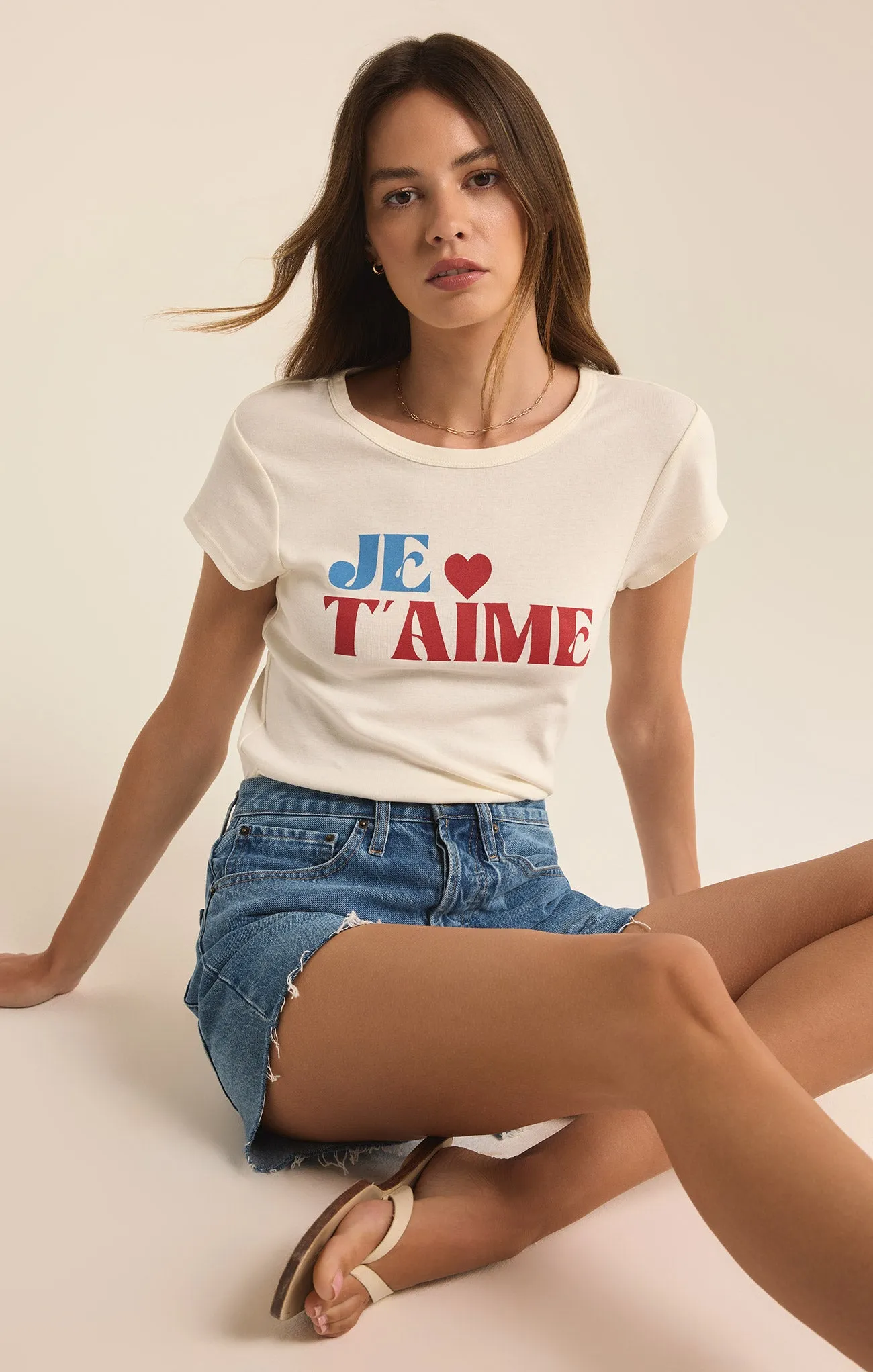 Je T'Aime Cheeky Tee sold by Z Supply product image thumbnail 5
