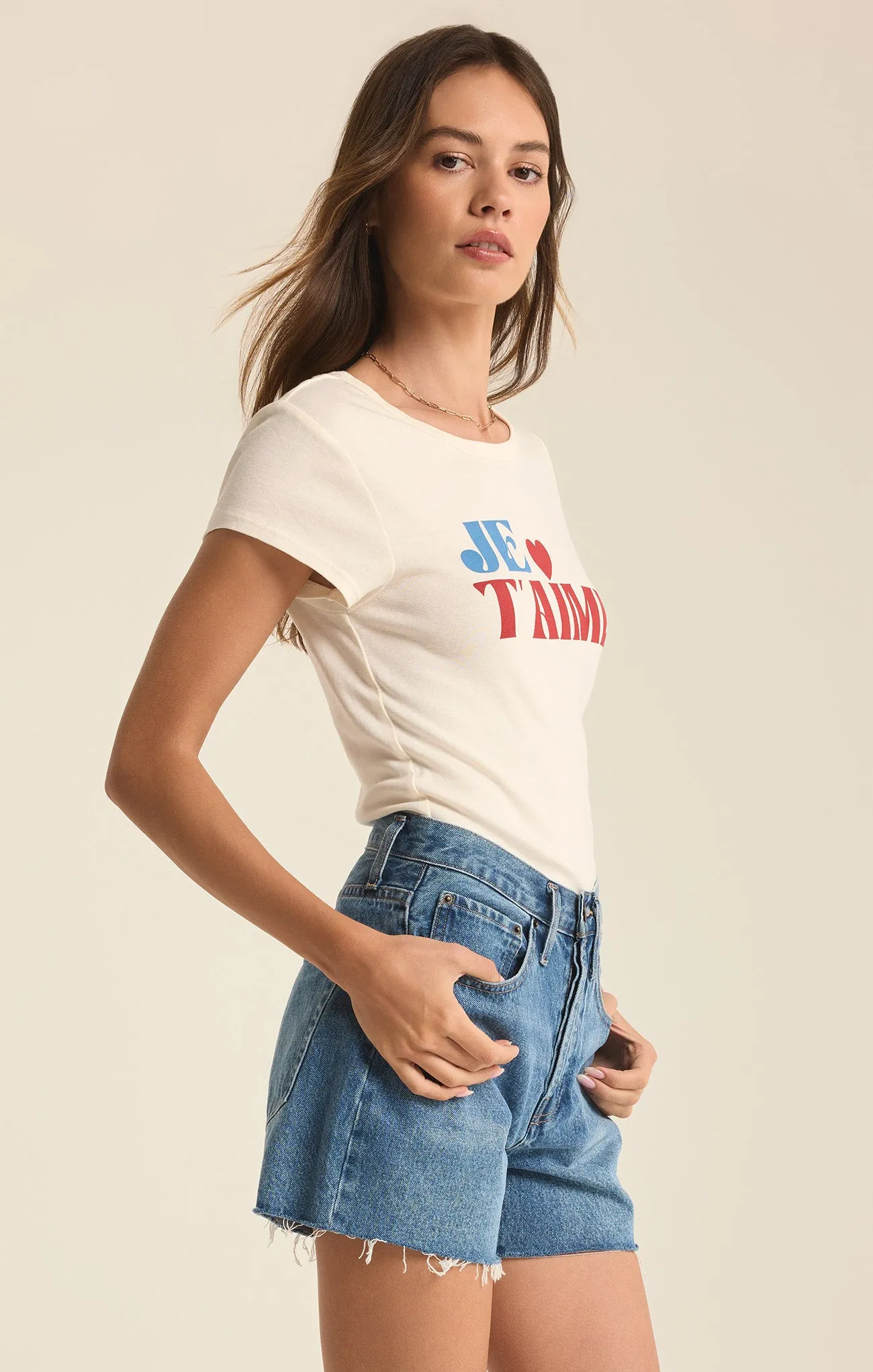 Je T'Aime Cheeky Tee sold by Z Supply product image thumbnail 3