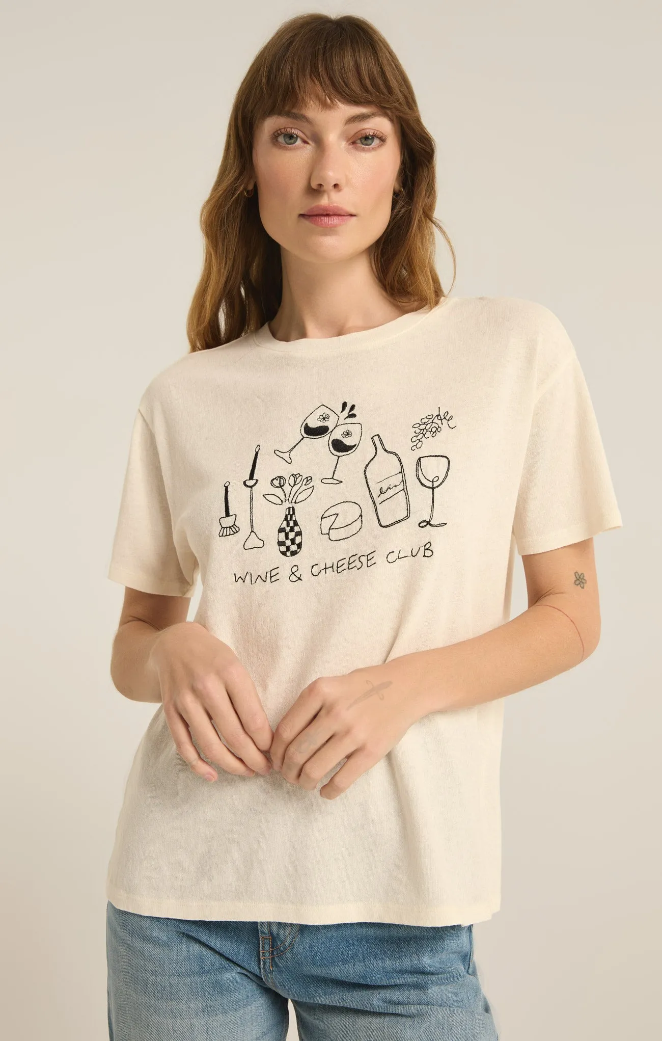 Wine & Cheese Pacific Tee sold by Z Supply product image thumbnail 3