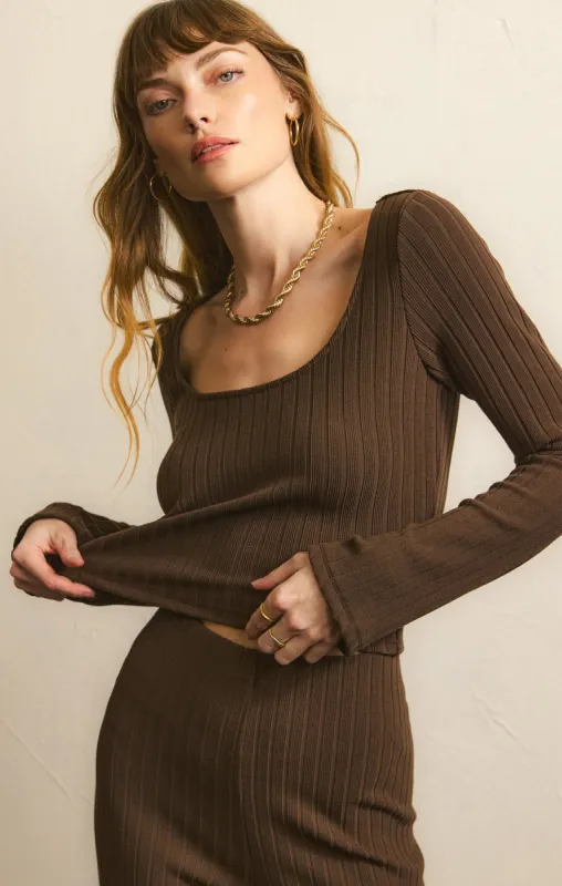 Madeline Rib Long Sleeve Top sold by Z Supply