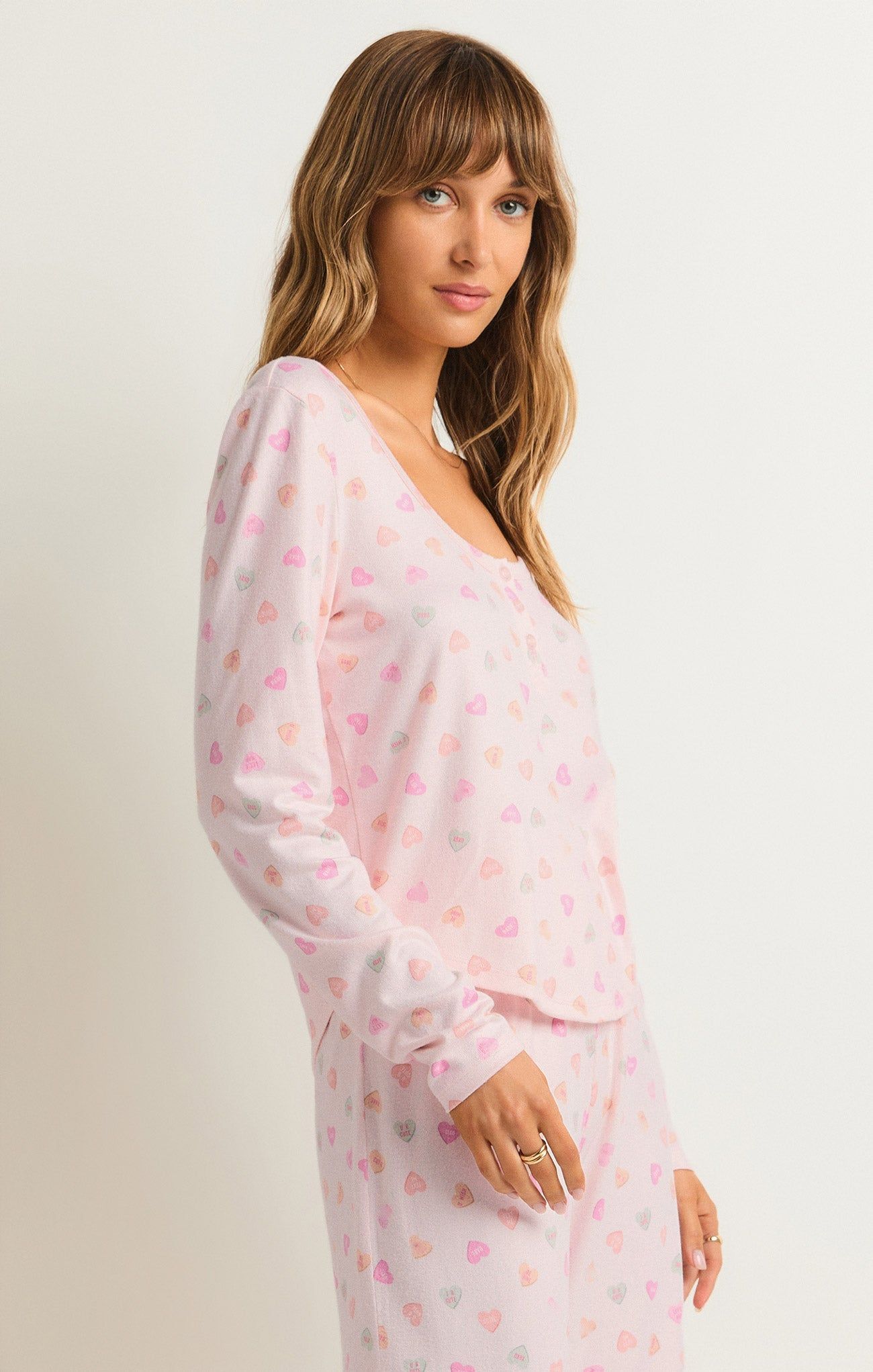 Candy Hearts Long Sleeve Top sold by Z Supply product image thumbnail 3