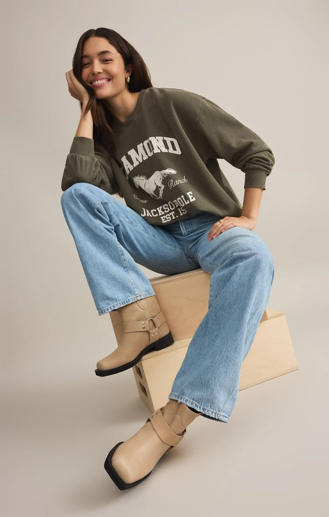 Diamond Sunday Sweatshirt sold by Z Supply product image thumbnail 4