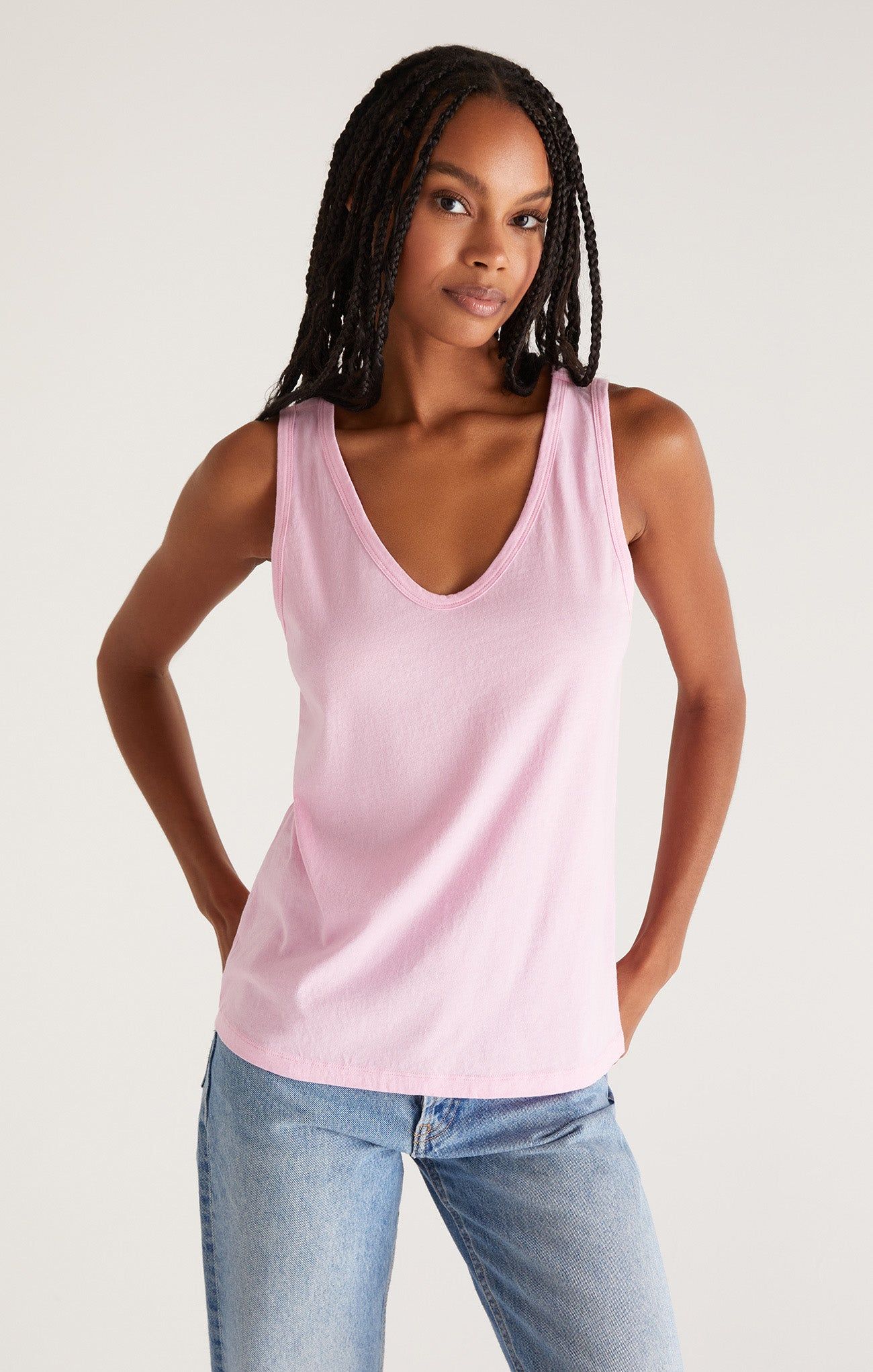 Pia Soft V-Neck Tank sold by Z Supply