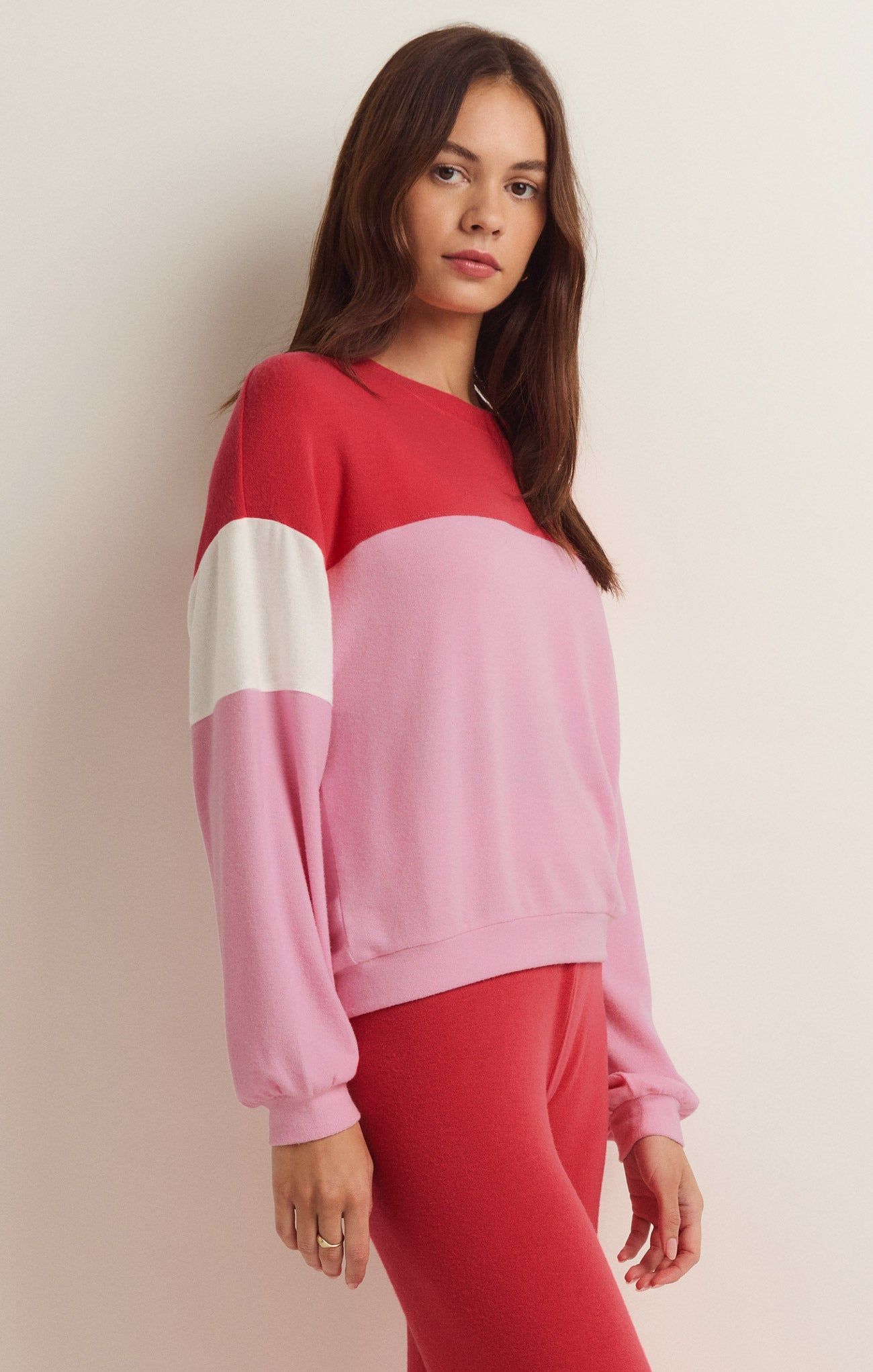 Color Block Cloud Knit Long Sleeve Top sold by Z Supply product image thumbnail 4