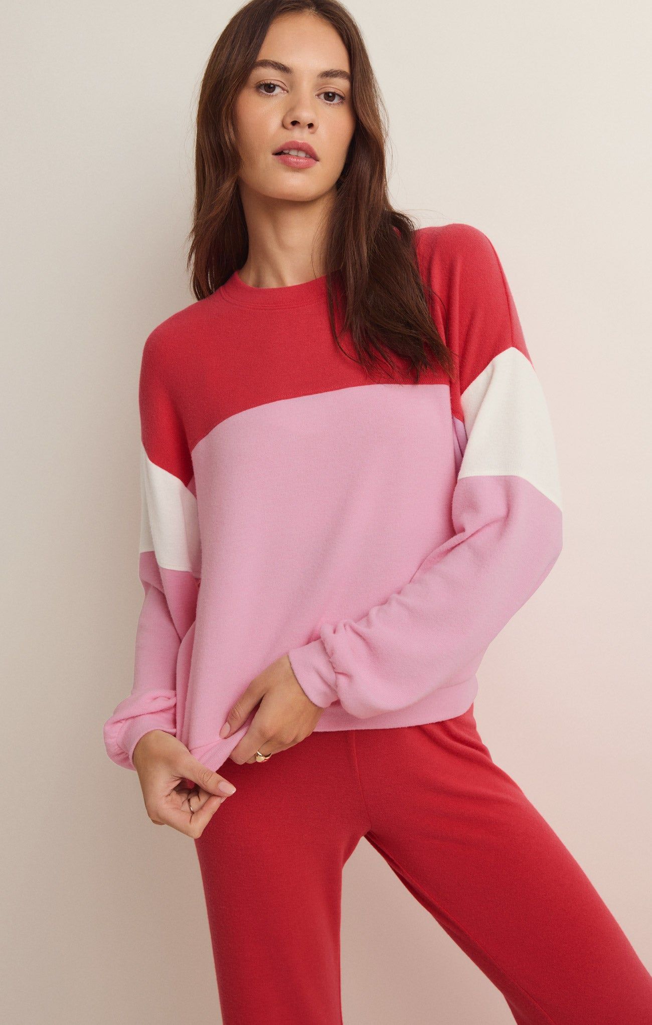 Color Block Cloud Knit Long Sleeve Top sold by Z Supply product image thumbnail 2