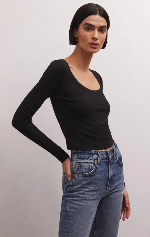 Shania Rib Long Sleeve Top sold by Z Supply
