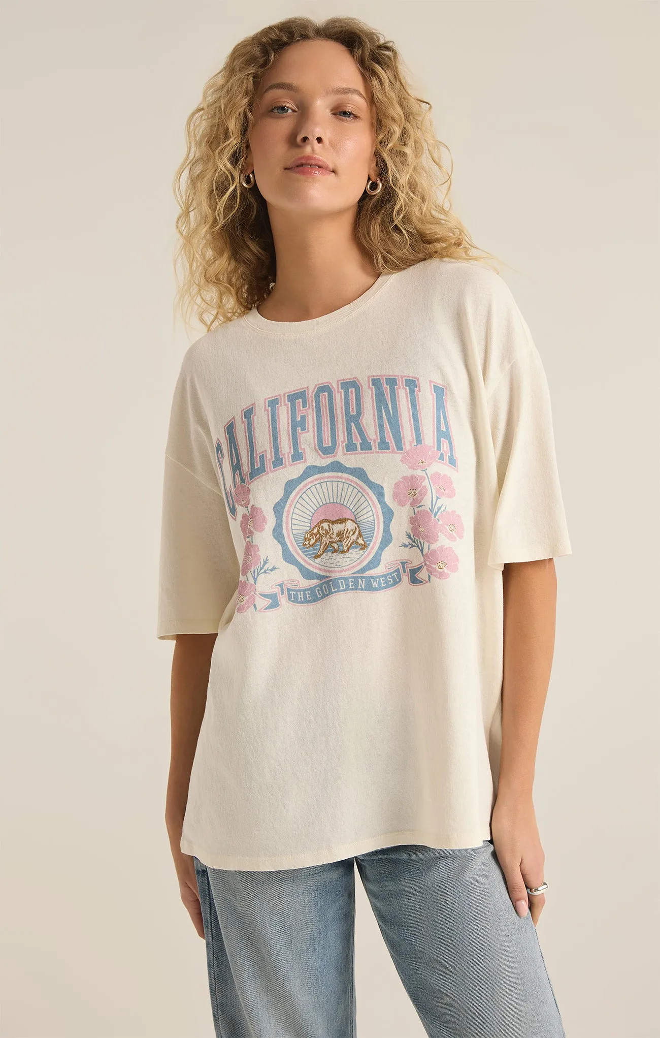 Poppy Bear SoCal Oversized Tee sold by Z Supply product image thumbnail 4