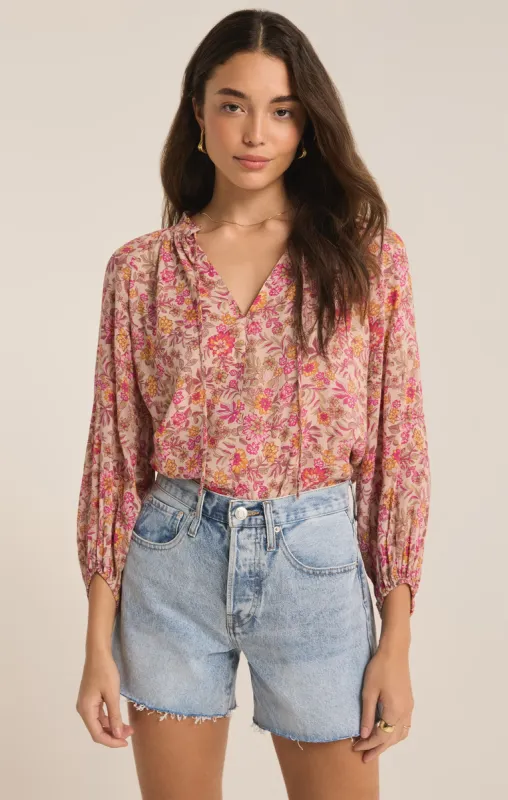 Carine Lima Floral Top made by Z Supply