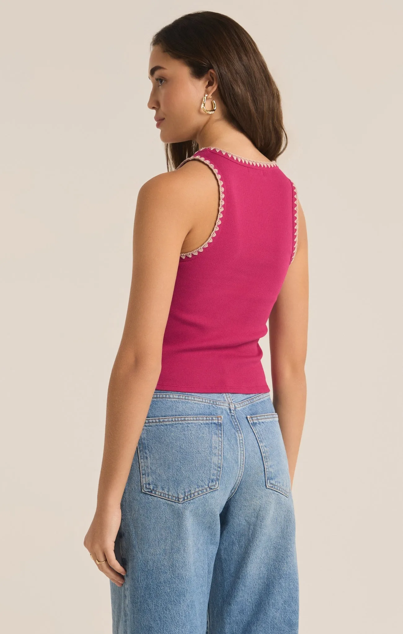 Avril Rib Whipstitch Tank sold by Z Supply product image thumbnail 4