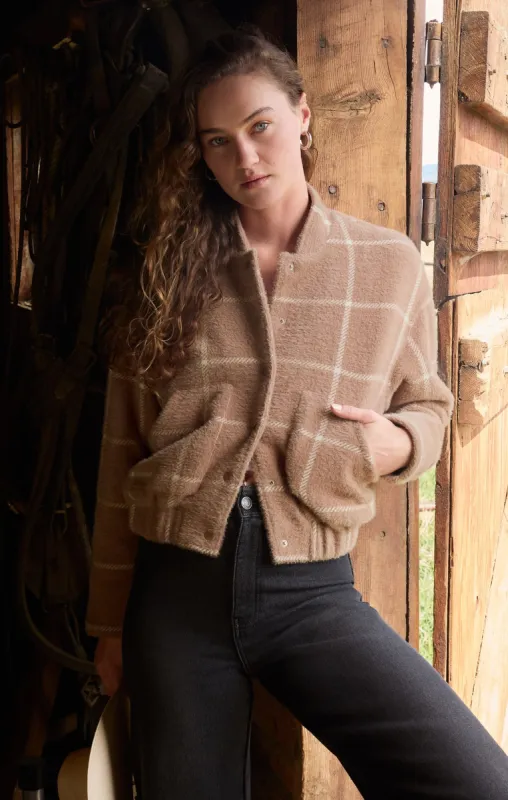 Lex Plaid Sweater Knit Bomber Jacket sold by Z Supply