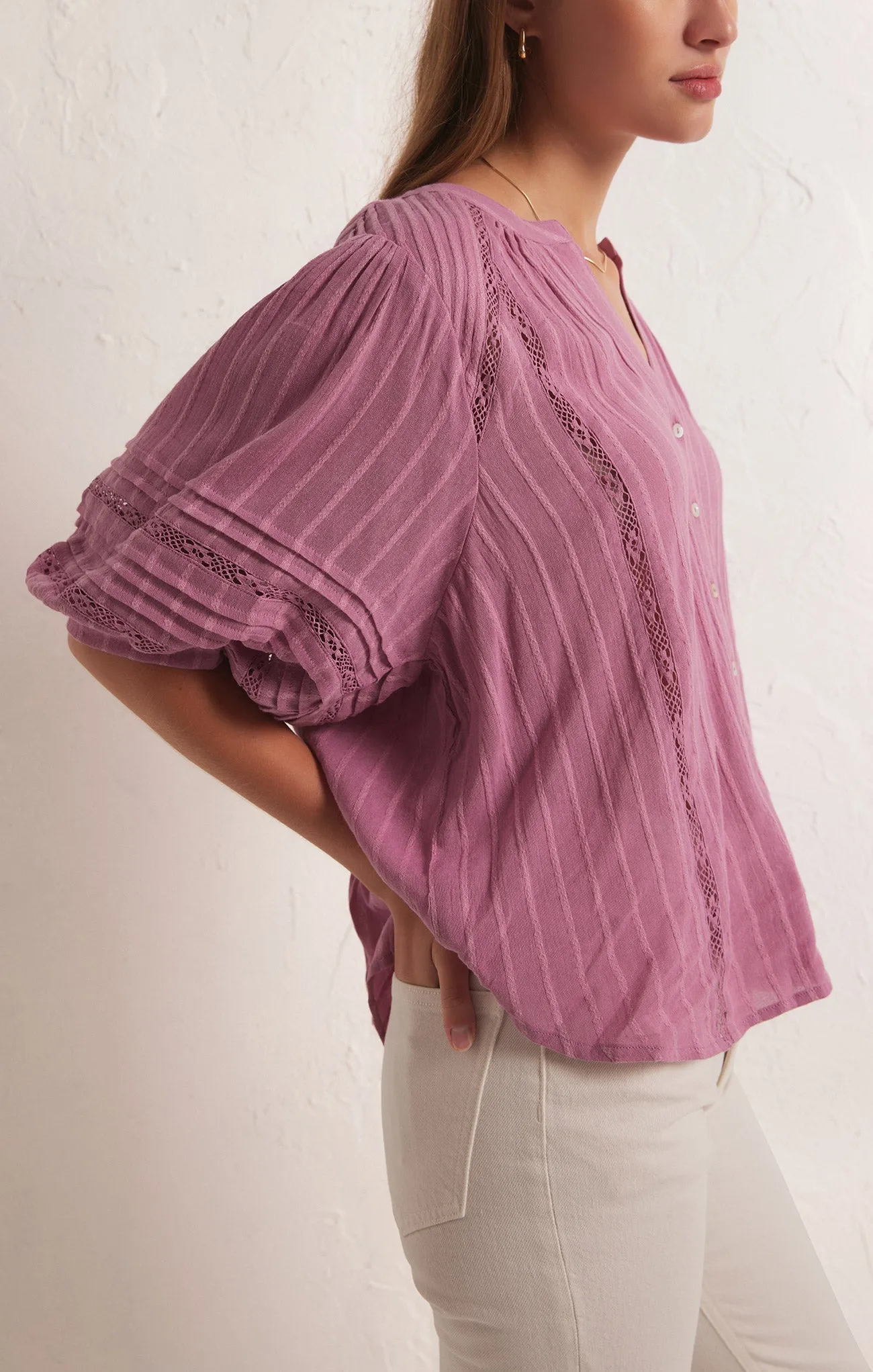 Elliot Lace Inset Top sold by Z Supply product image thumbnail 5
