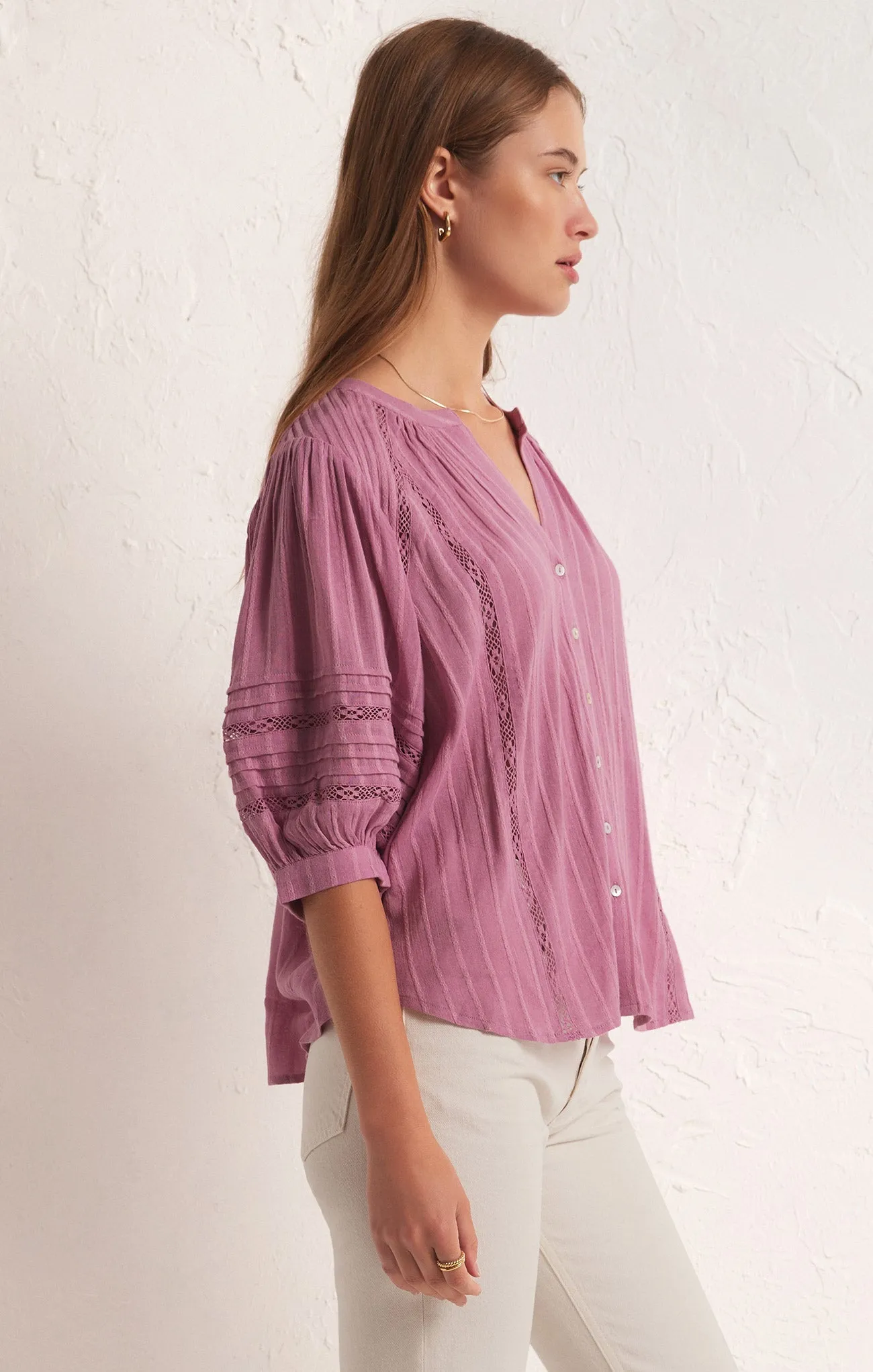 Elliot Lace Inset Top sold by Z Supply product image thumbnail 3