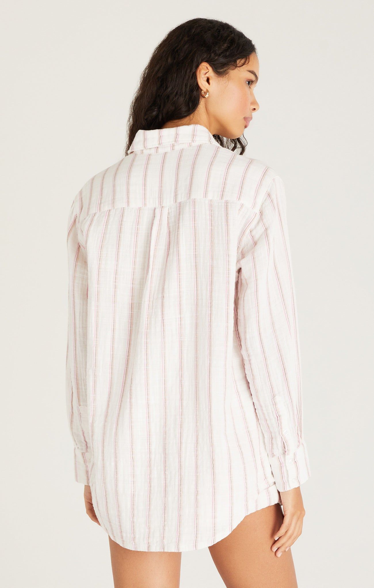 Saturdays Stripe Gauze Button Up Shirt sold by Z Supply product image thumbnail 3