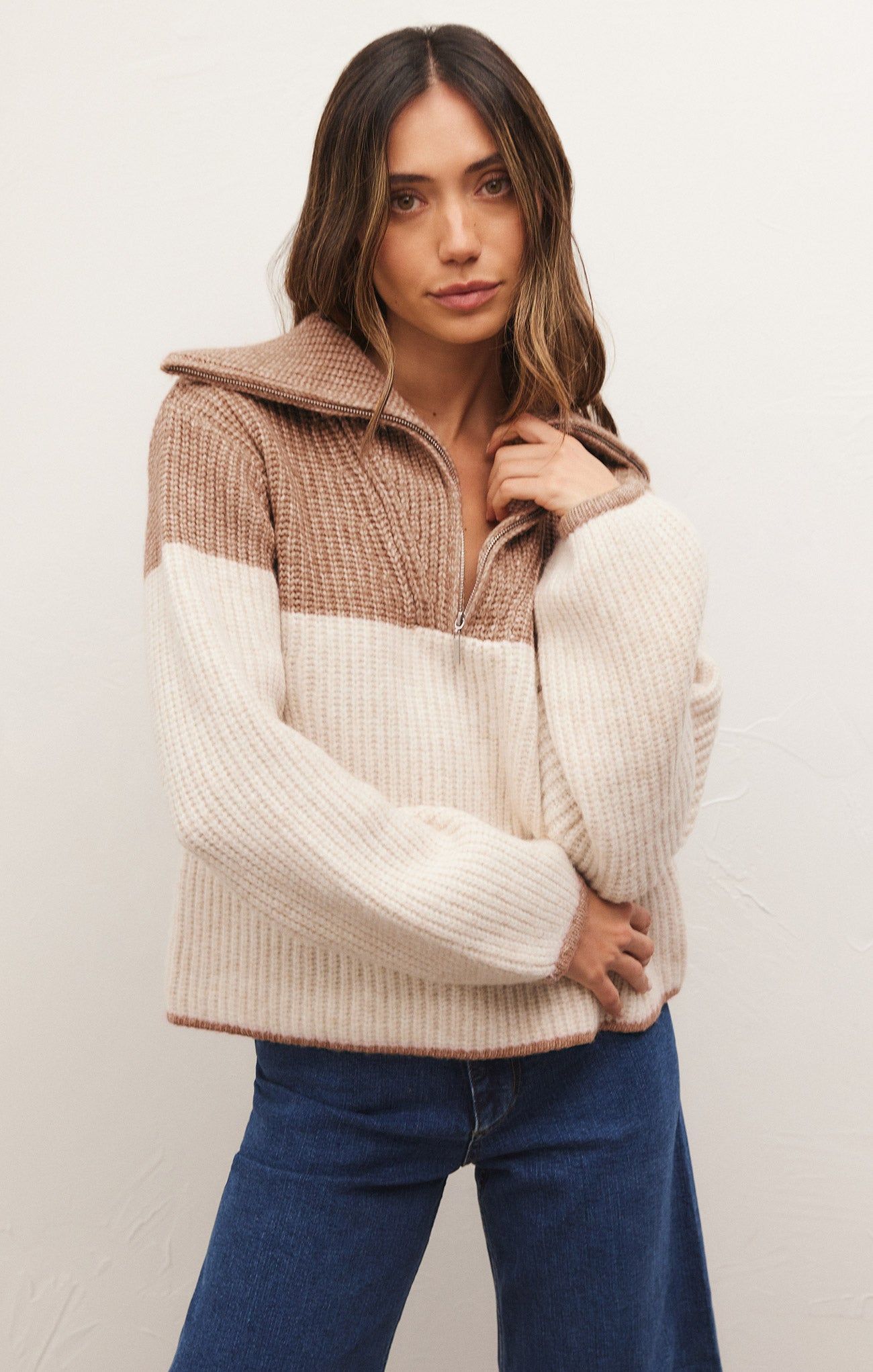 Canyon Half Zip Blocked Sweater sold by Z Supply