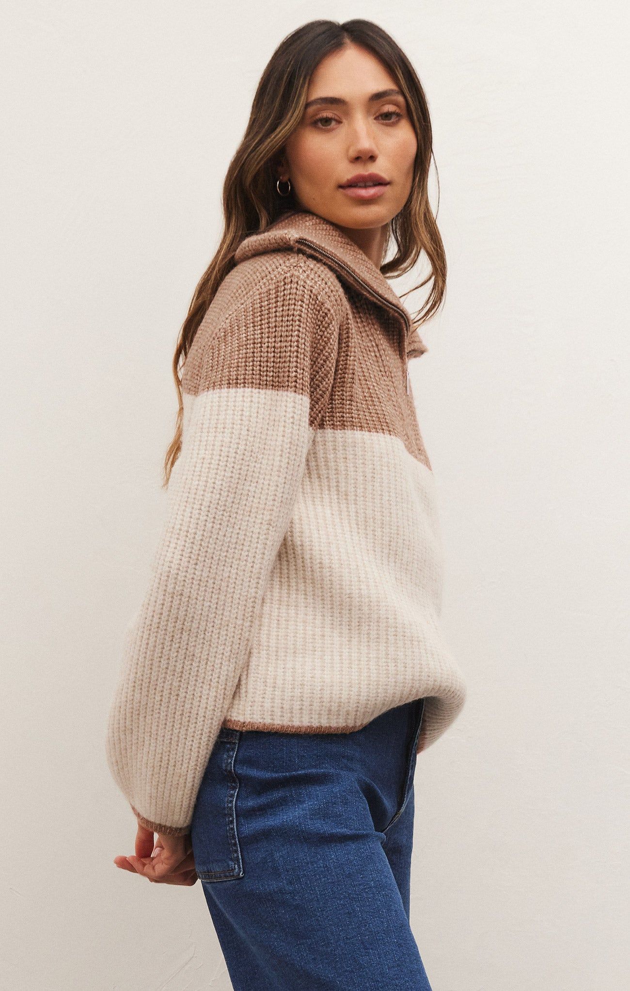 Canyon Half Zip Blocked Sweater sold by Z Supply product image thumbnail 3