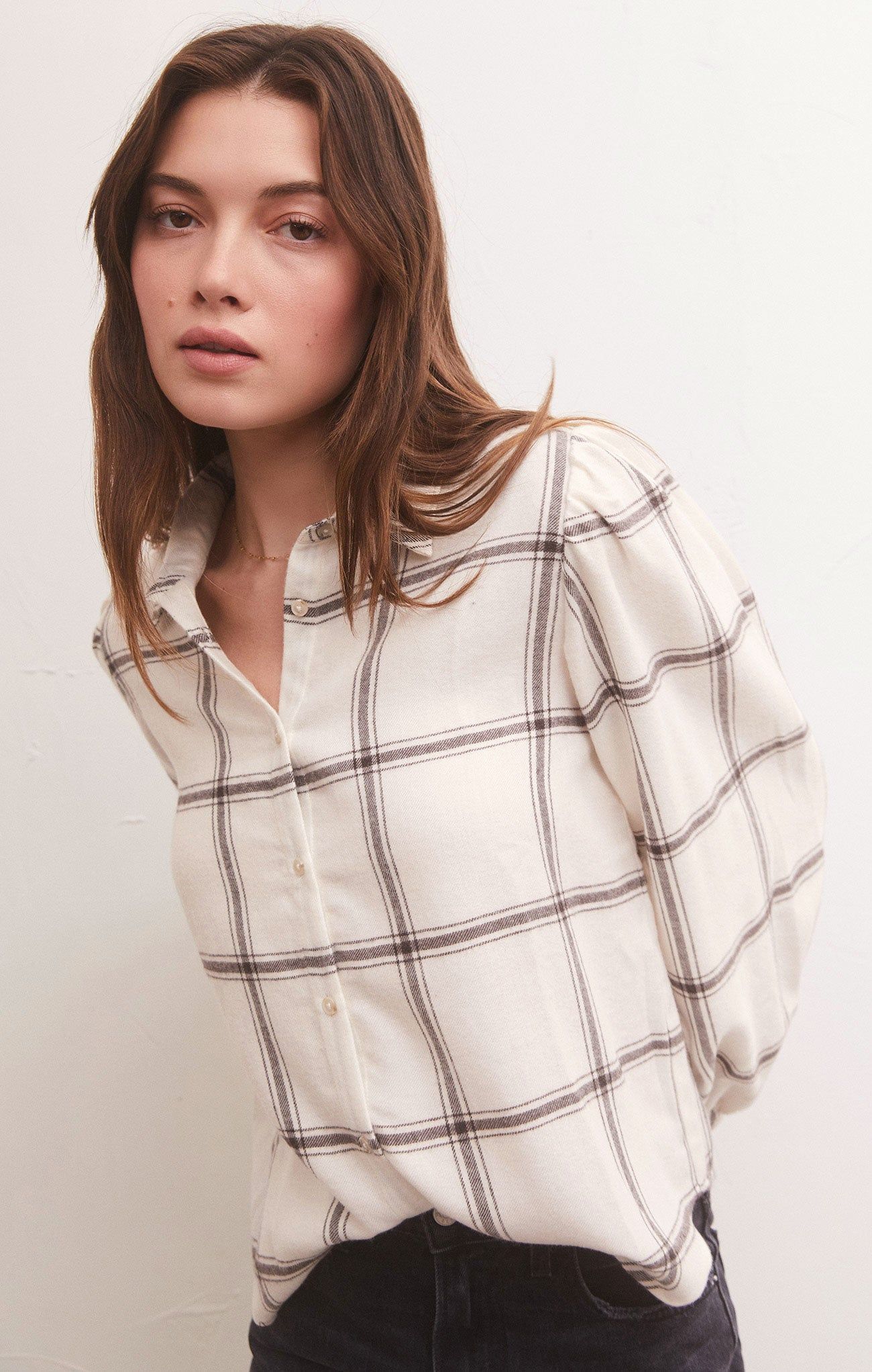 Overland Plaid Blouse sold by Z Supply product image thumbnail 7
