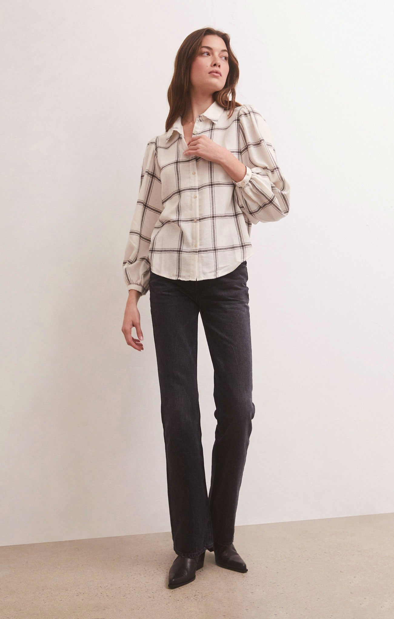 Overland Plaid Blouse sold by Z Supply product image thumbnail 4