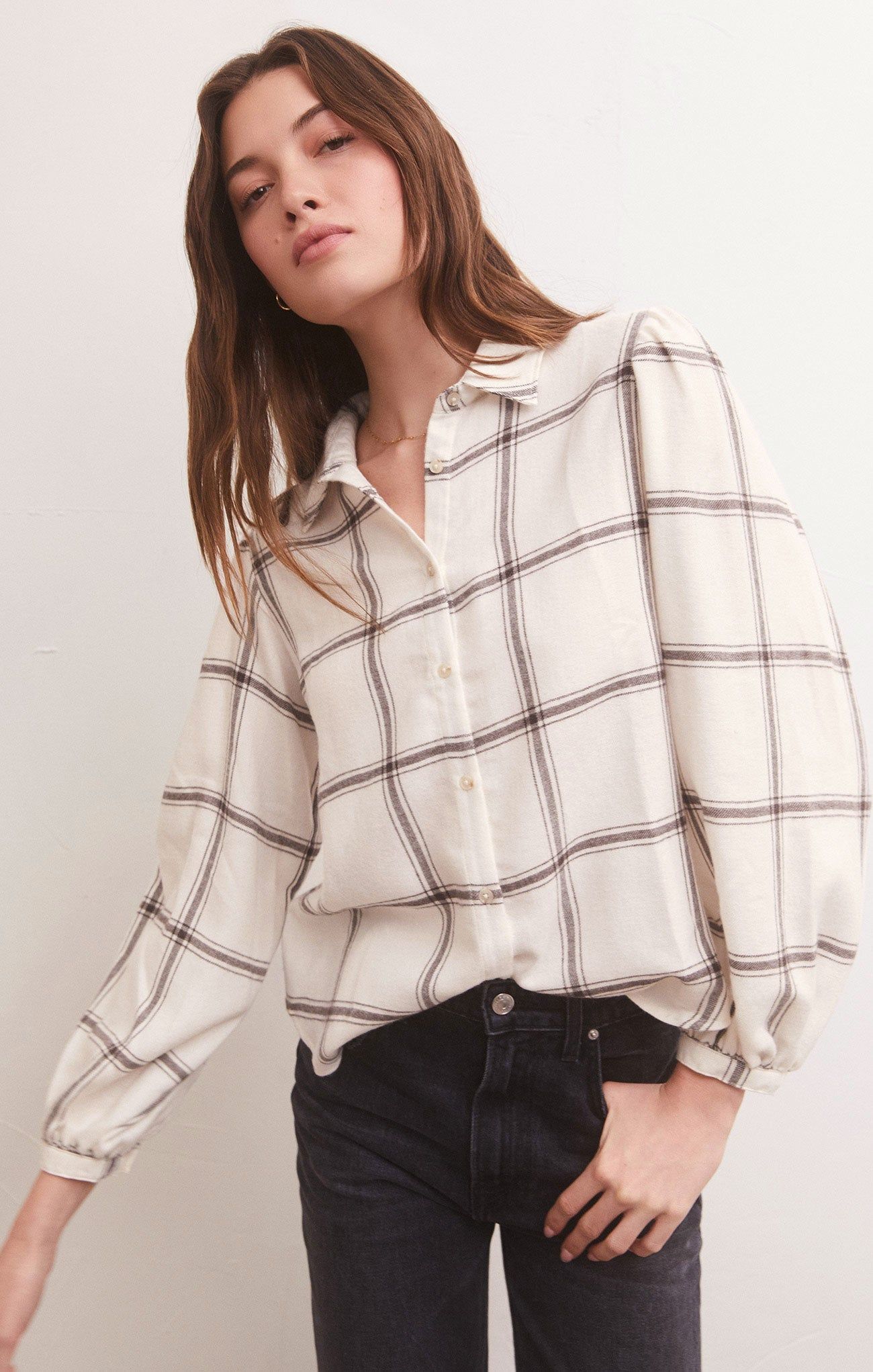 Overland Plaid Blouse sold by Z Supply product image thumbnail 8