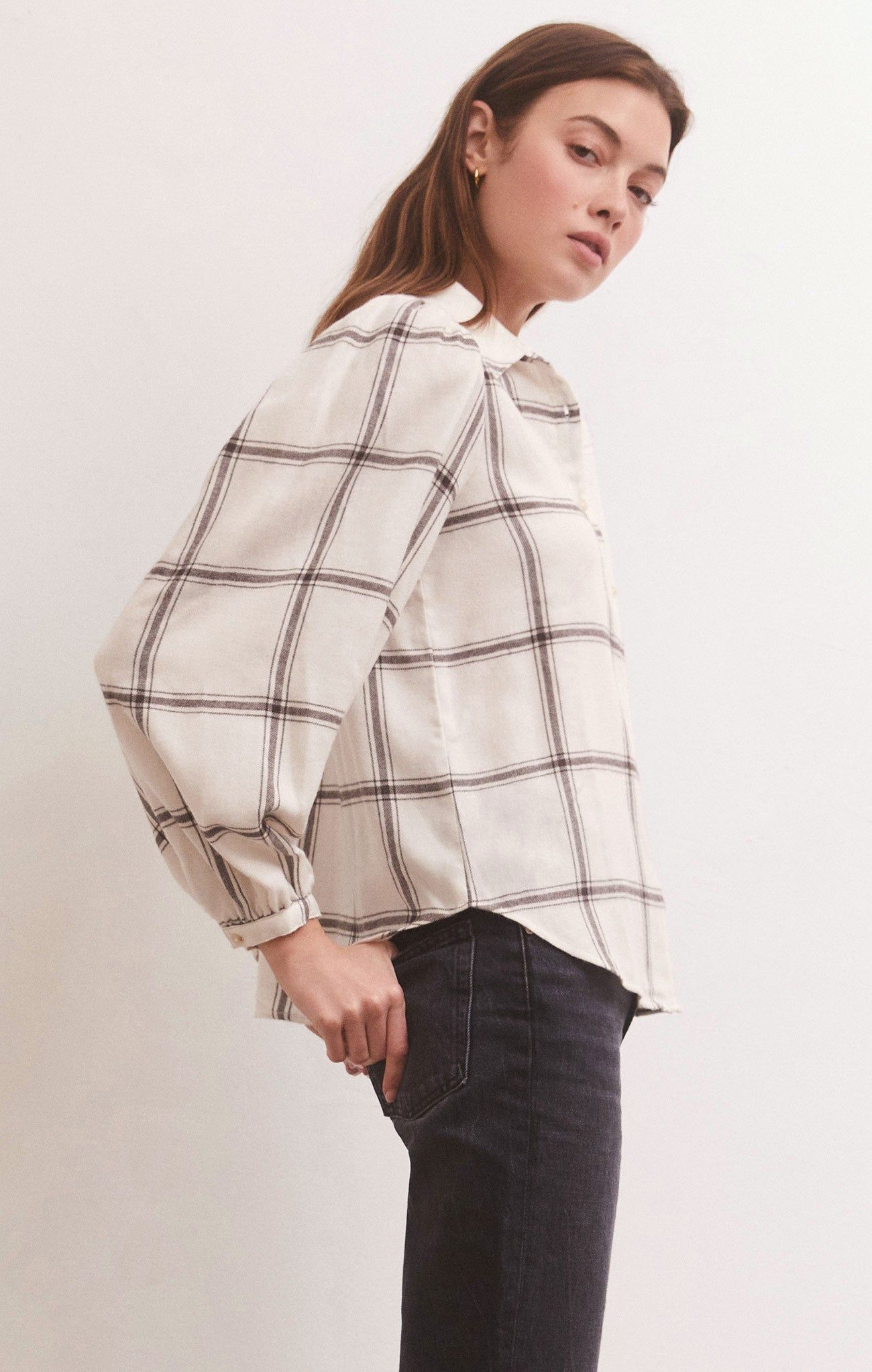 Overland Plaid Blouse sold by Z Supply product image thumbnail 3