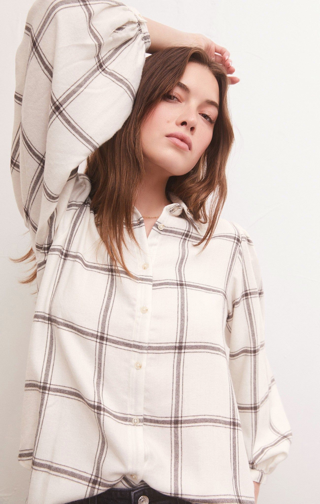 Overland Plaid Blouse sold by Z Supply product image thumbnail 5
